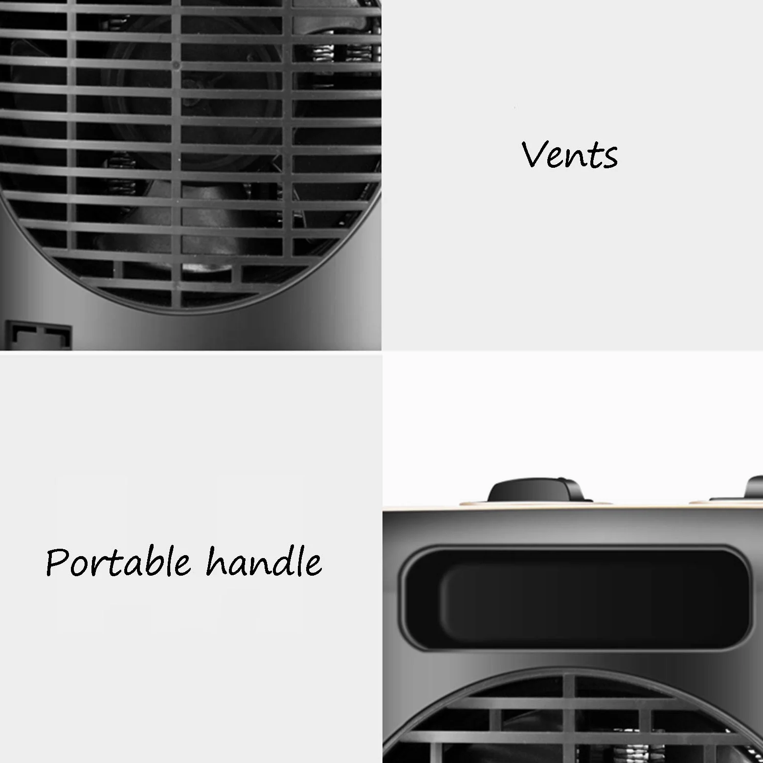 Stufetta, Portatile Elettrico oscillante Riscaldamento con Tip-Over Protection, 3s rapido Riscaldamento, Piccolo e Tranquillo, Adatto per Ufficio Uso Domestico
