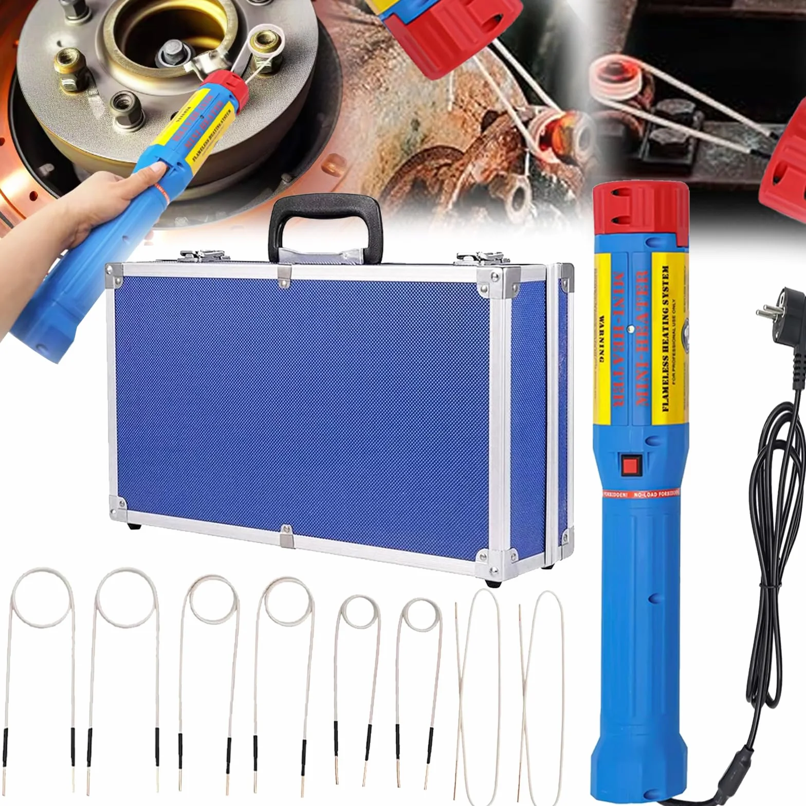Riscaldatore A Induzione 1000W, Set Riscaldamento Con 8 Bobine, Rimozione Bulloni E Dadi Arrugginiti