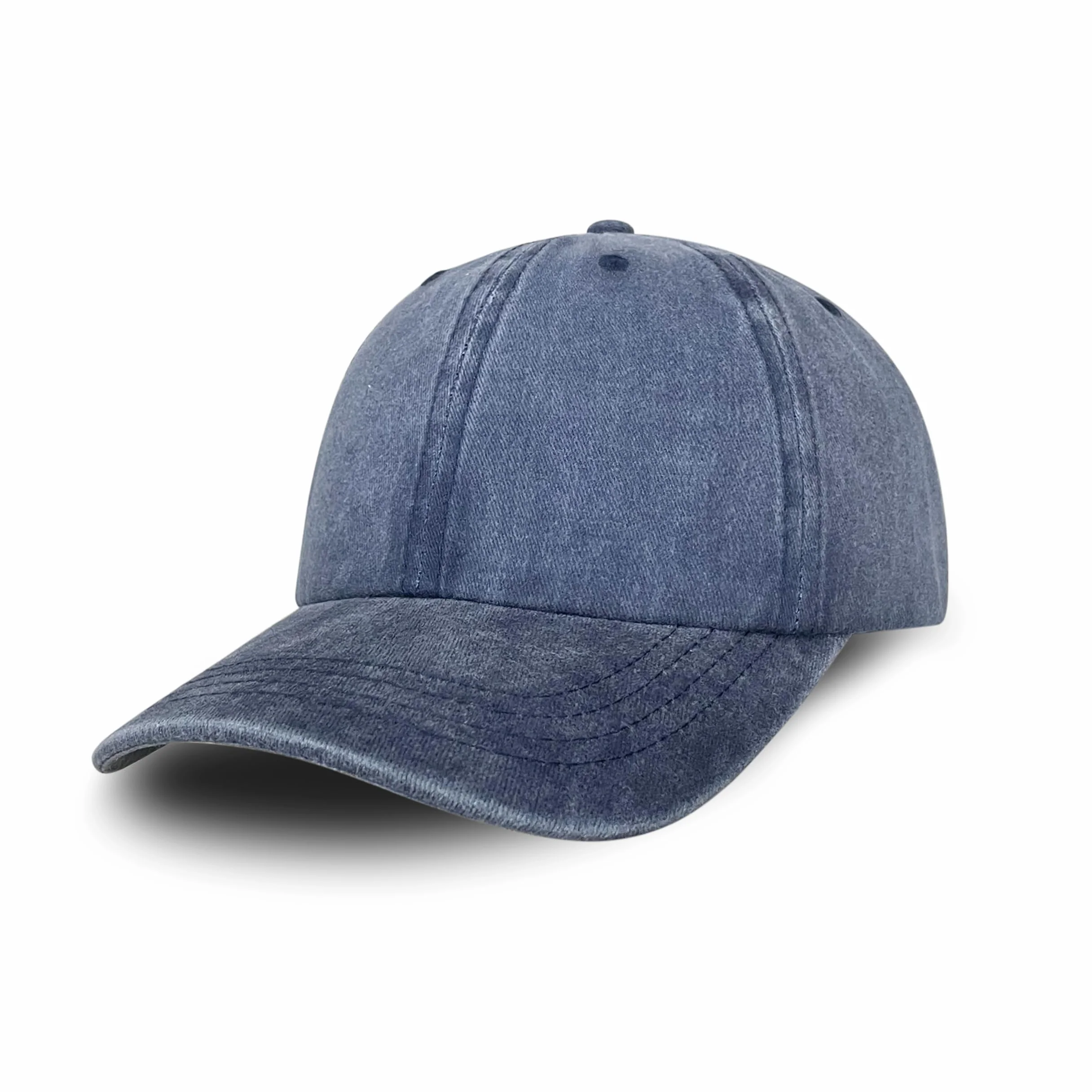 Cappellino da Baseball Unisex 100% Cotone Vintage Lavato Berretto Regolabile Visiera Curva