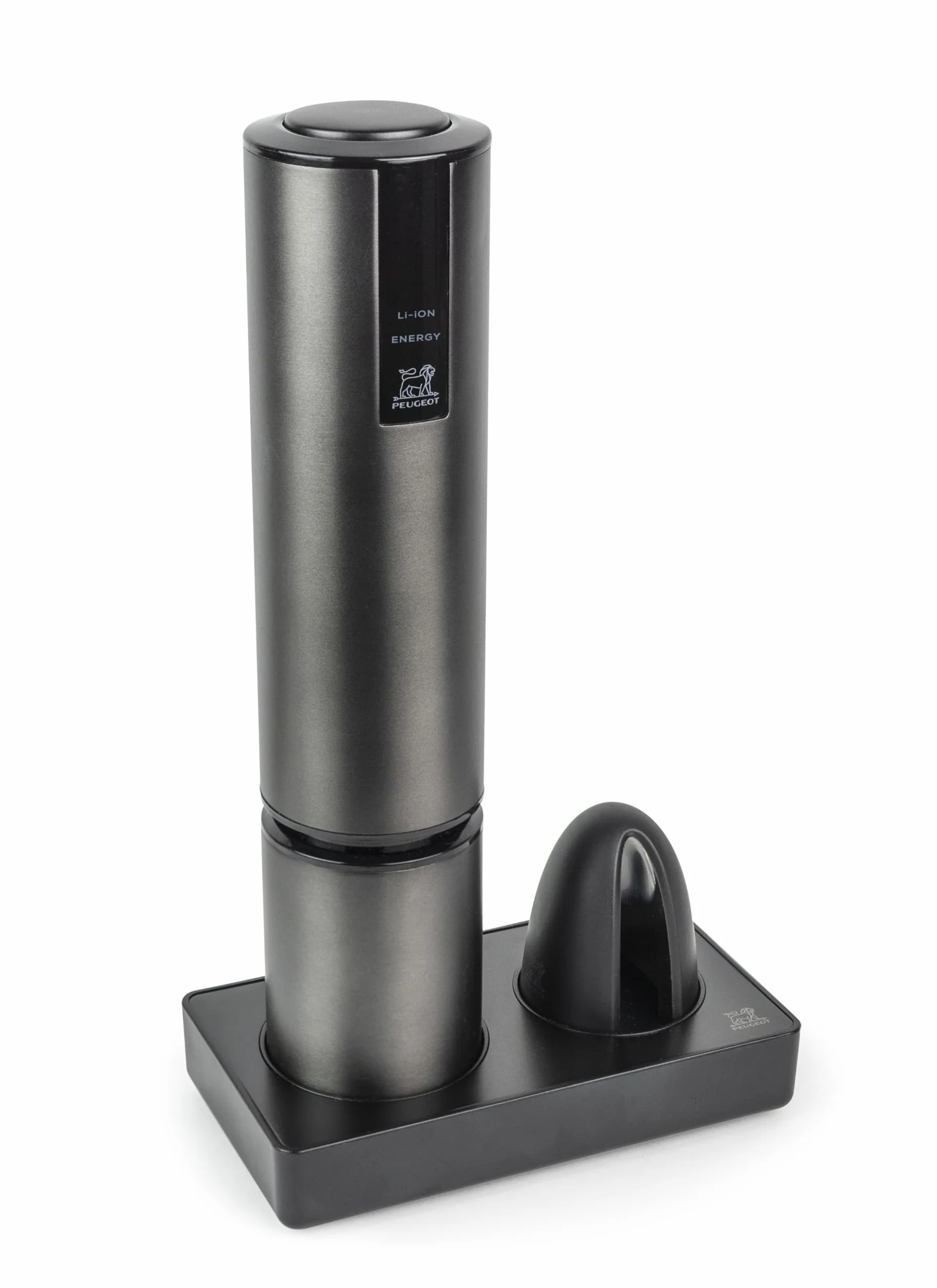 Cavatappi elettrico ricaricabile in acciaio inox e ABS PEUGEOT Elis Touch con batteria agli ioni di litio - Carbon