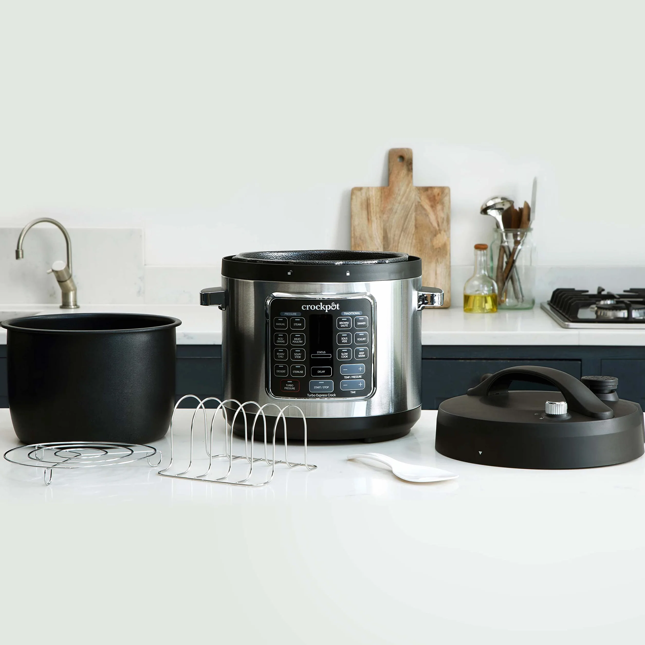 Crock-pot TURBO Express MultiCooker 5.6l 1400W 14 funzioni Cottura a Pressione Argento