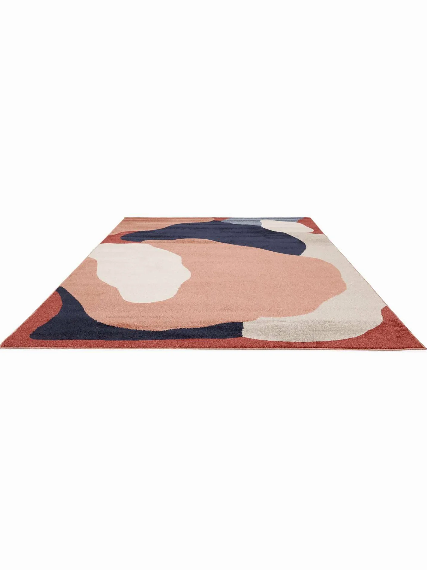 RugVista Big Sur, Tappeto, Moderni, 240 x 300 cm, Rettangolare, Pelo medio, Lavabile solo a secco, oeko_tex_100, Terracotta/Navy