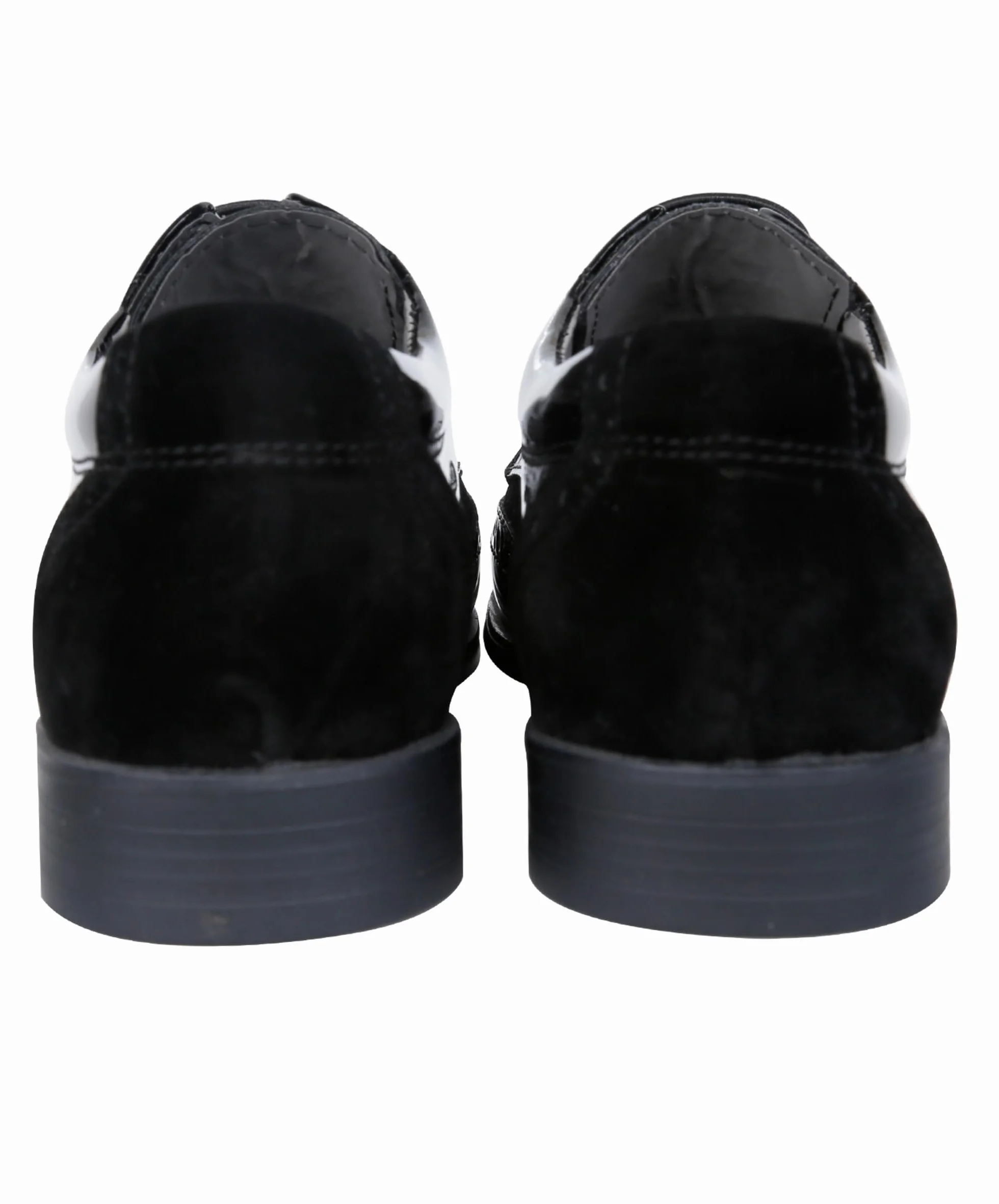 Scarpe Eleganti da Ragazzo in Pelle Scamosciata Verniciata Calzature da Sposa Formali Brogue Stringate