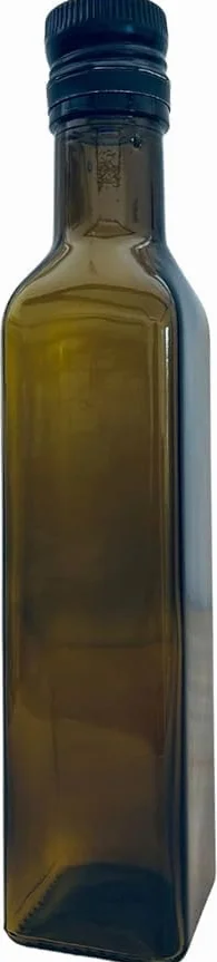Bottiglia per Olio Verde in Vetro, 1000 ml, Set di 10 Bottiglie con 10 Tappi, Riutilizzabile