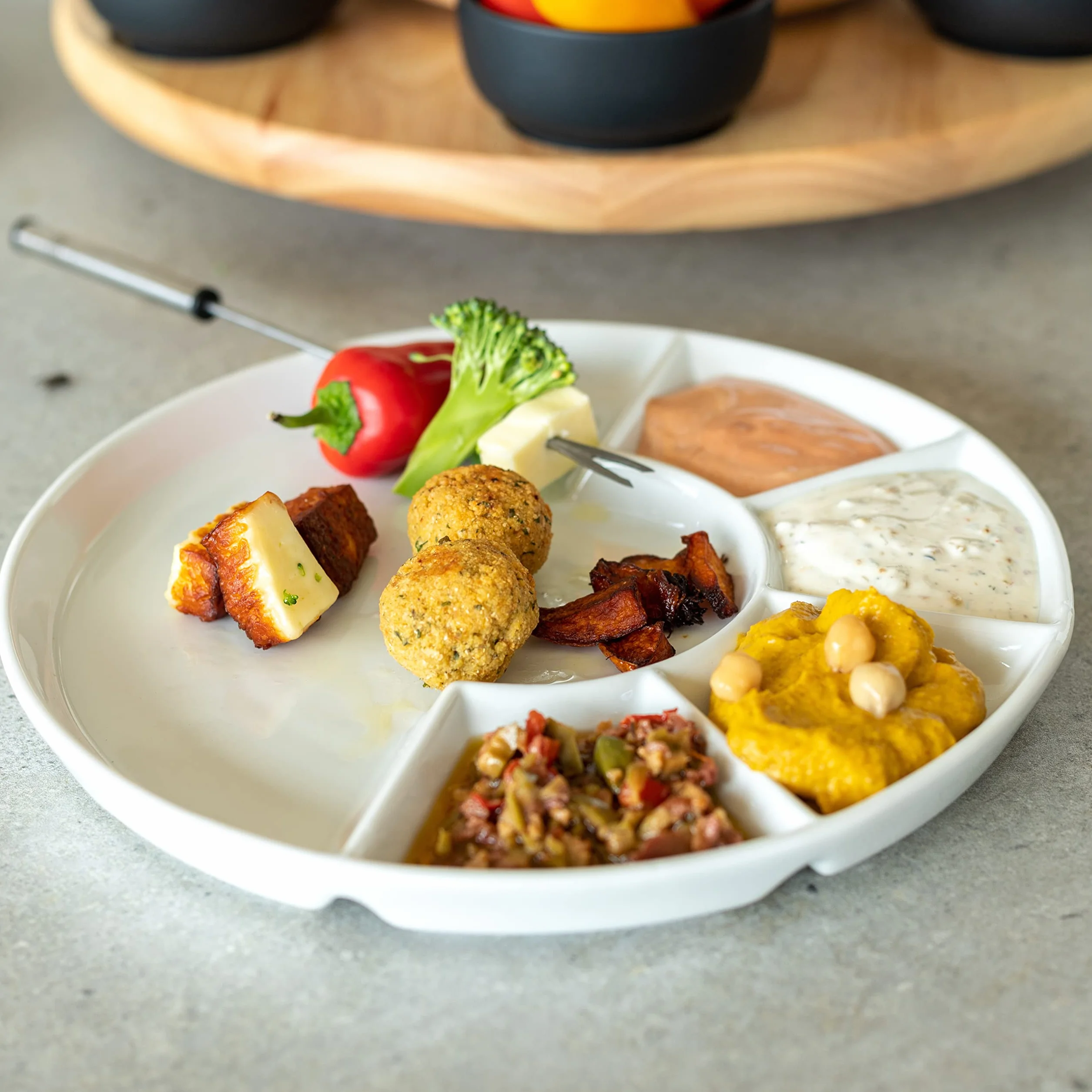 Set di Piatti per fonduta per 4 Persone, Ø 24 cm