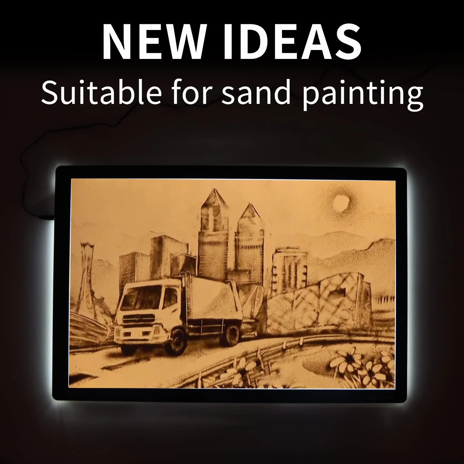 TOHETO A2 Lavagna Luminosa per Disegnare con LED Tracing Light Pad 23.7x15.8 Pollici
