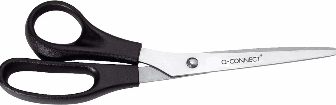 Q-Connect Forbici per mancini 21 cm nero