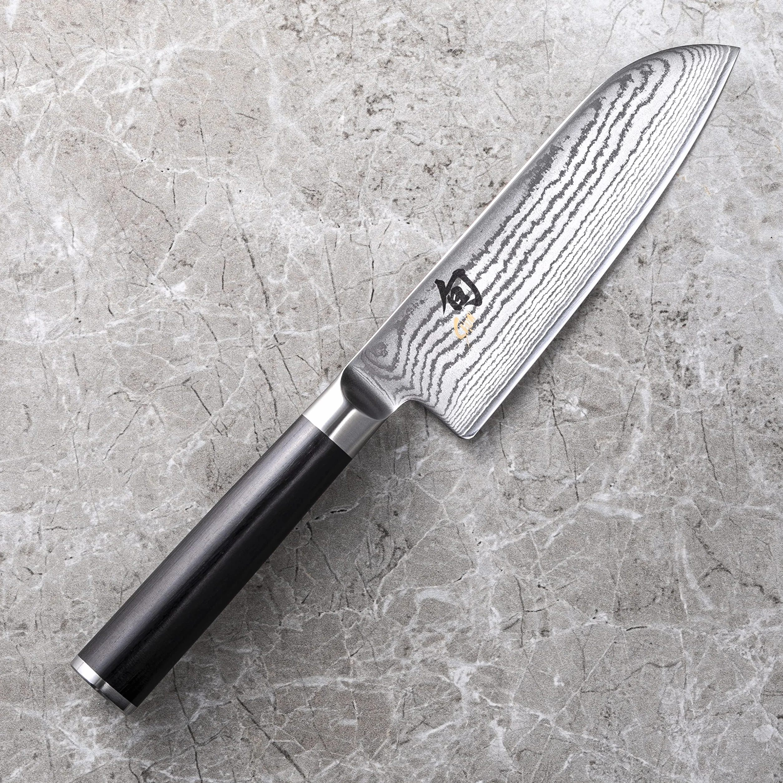 KAI Shun Classic piccolo Santoku 14 cm lunghezza lama - First Touch - Coltello damasco 32 strati nucleo VG MAX - 61 (±1) HRC - Manico in legno Pakka - coltello da cucina giapponese forgiato
