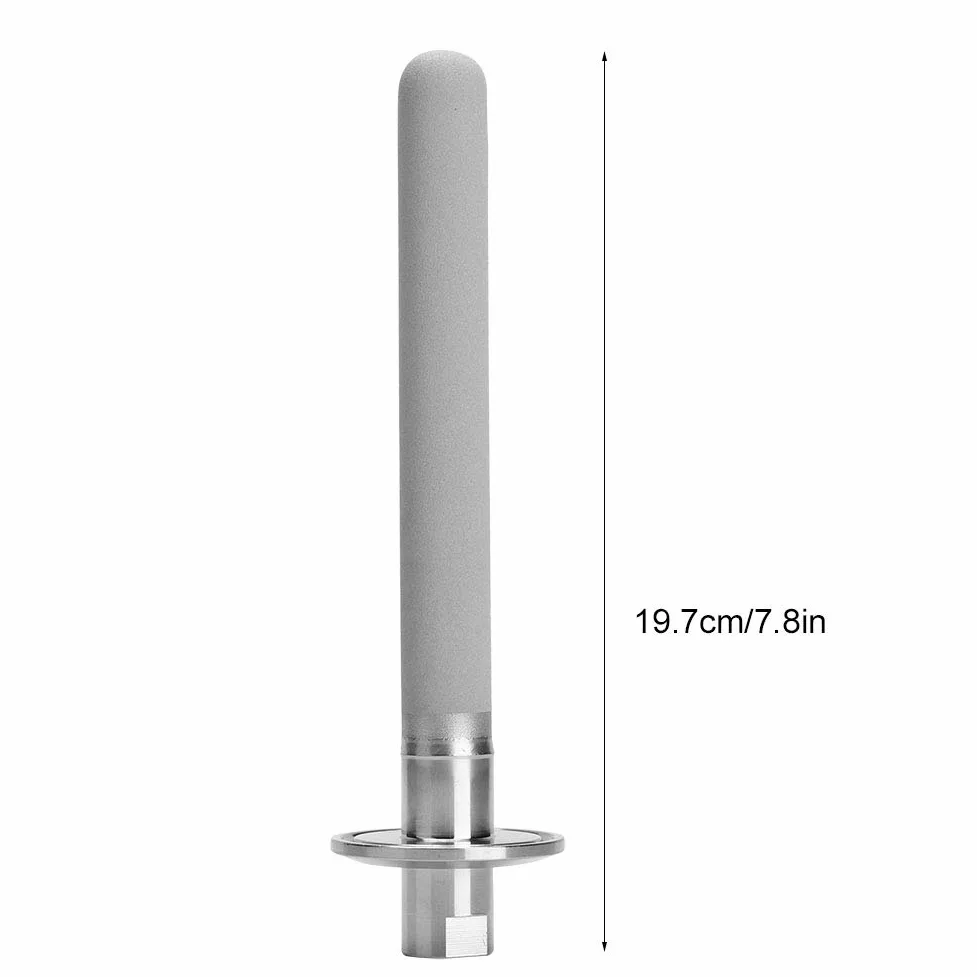 Pietra per Carbonatazione in Acciaio Inox 316, 15,2 cm, Diffusore per Birra con Ingresso G1/4 NPT