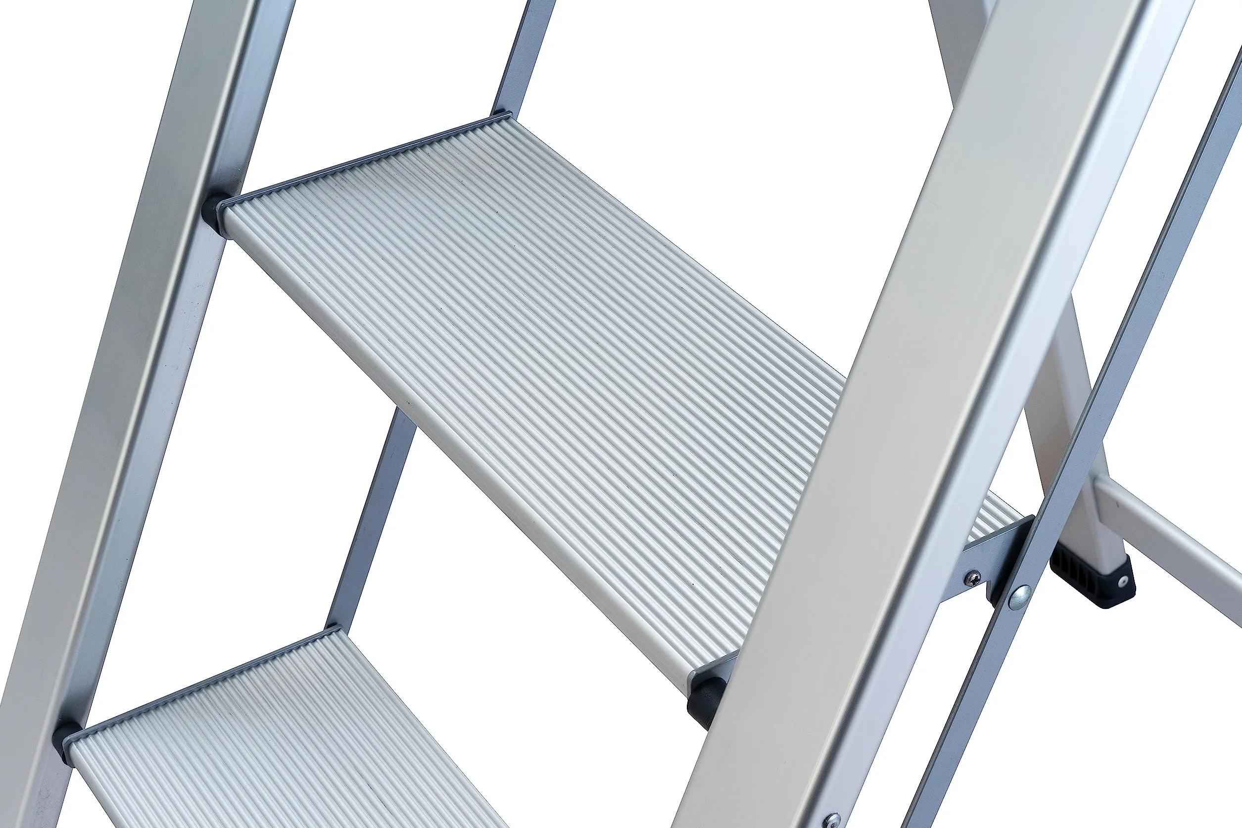 GIERRE Sgabello con parapetto alto in alluminio SLIMSTEP 2 gradini