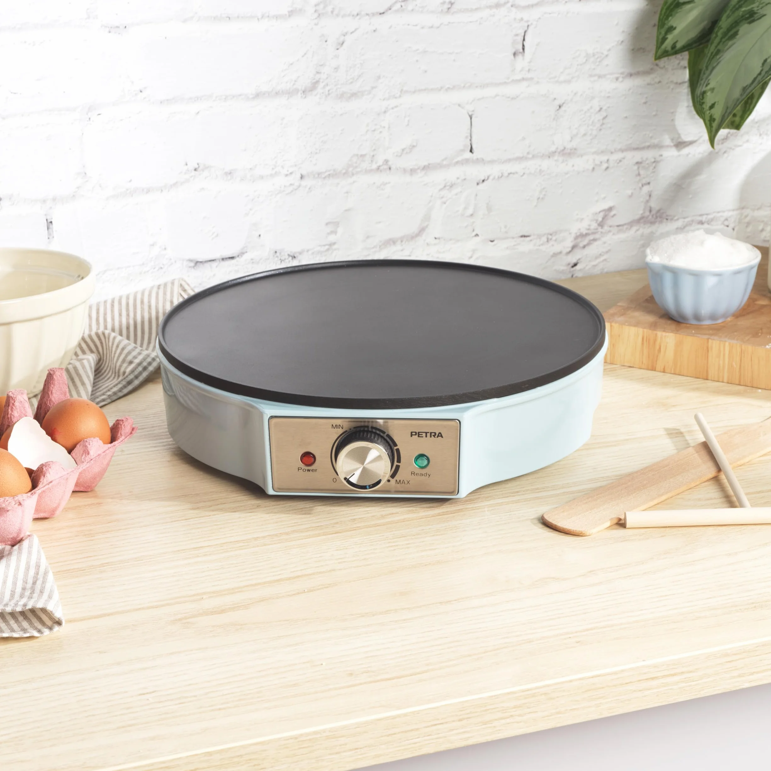 Petra PT6223BLVDE macchina per crepes piastra elettrica antiaderente 30 cm 1200W blu