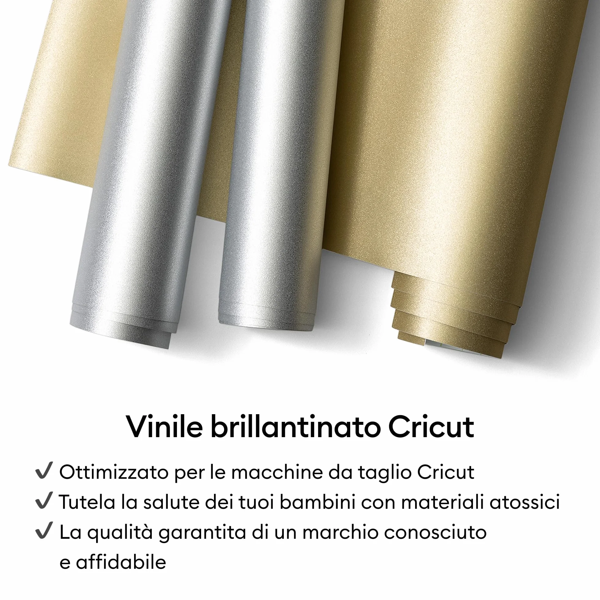 Cricut Vinile Shimmer 30x120cm Argento