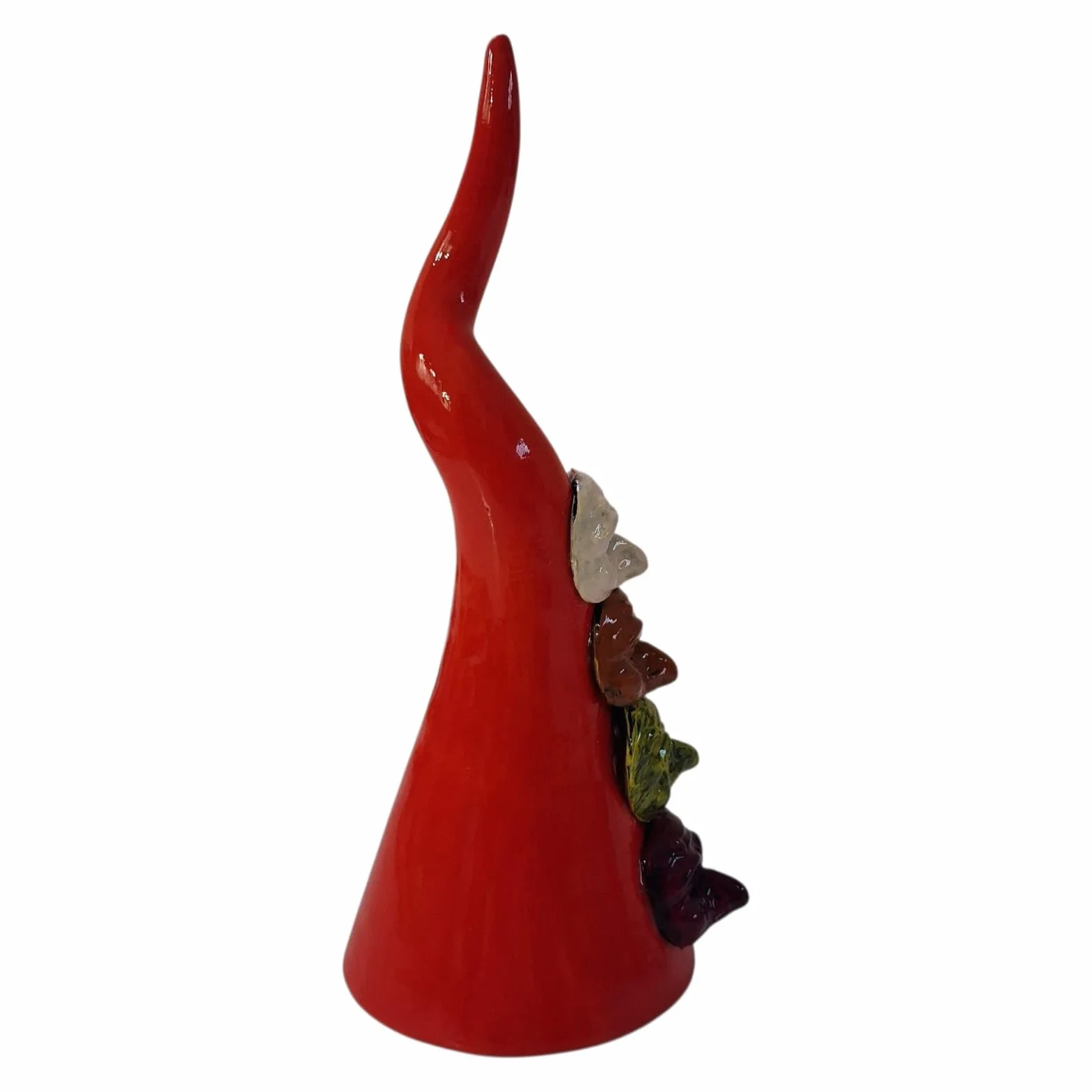 Ceramiczny Cornetto Portafortuna z Maschere Pulcinella Ręcznie Robiony