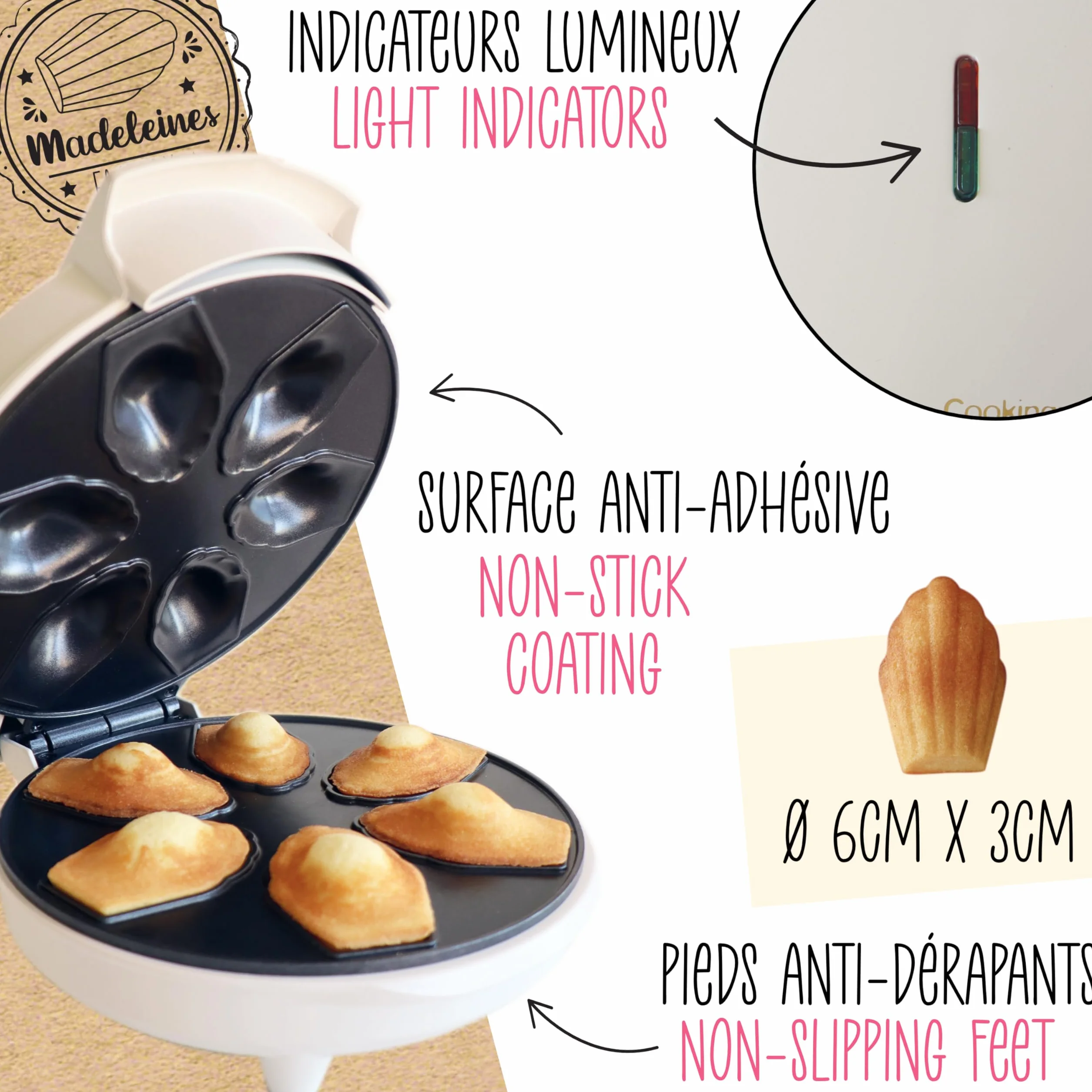ScrapCooking - Madeleines Factory - Apparecchio per Realizzare la sua Madeleine Casa - 3891