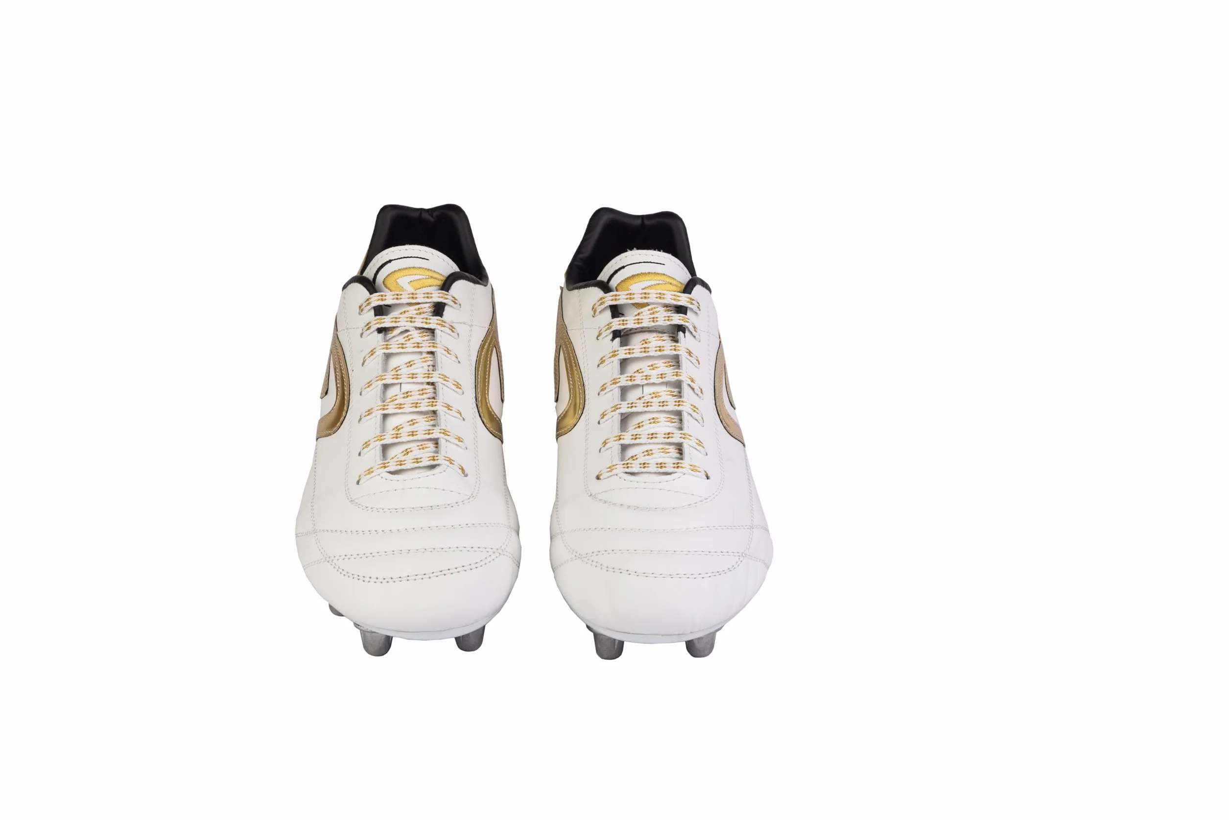 Club Rugby | Scarpe da Rugby in Pelle di Vitello | Suola con Tacchetti in Alluminio 8 Studs, Plantare Anatomico Antishock | Stabilità e Comfort per Mischia e Gioco su Erba Naturale | Made in Italy