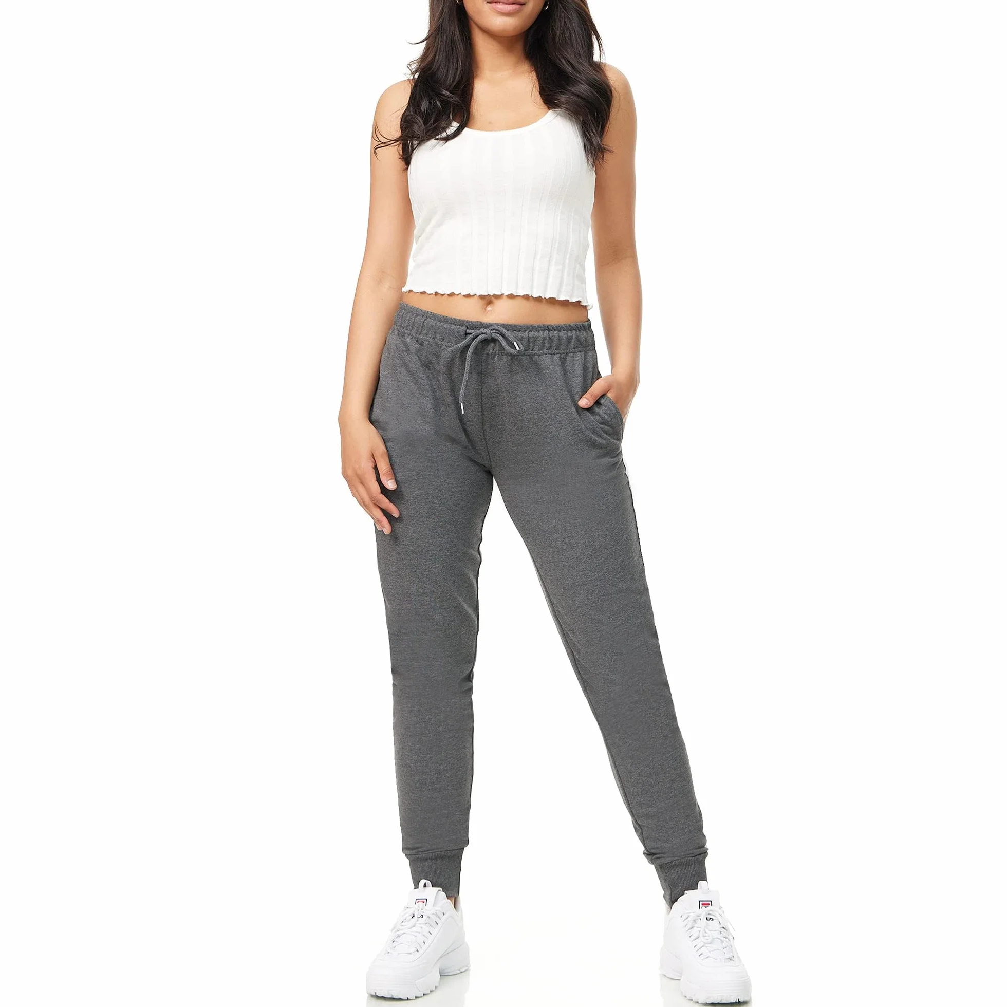 ROSS CAMP Pantaloni Sportivi Donna Cotone, Pantaloni della Tuta Donna, Pantaloni Estivi Donna, per Yoga e Fitness, Pantaloni da Donna Moderni e Comodi a Vita Alta