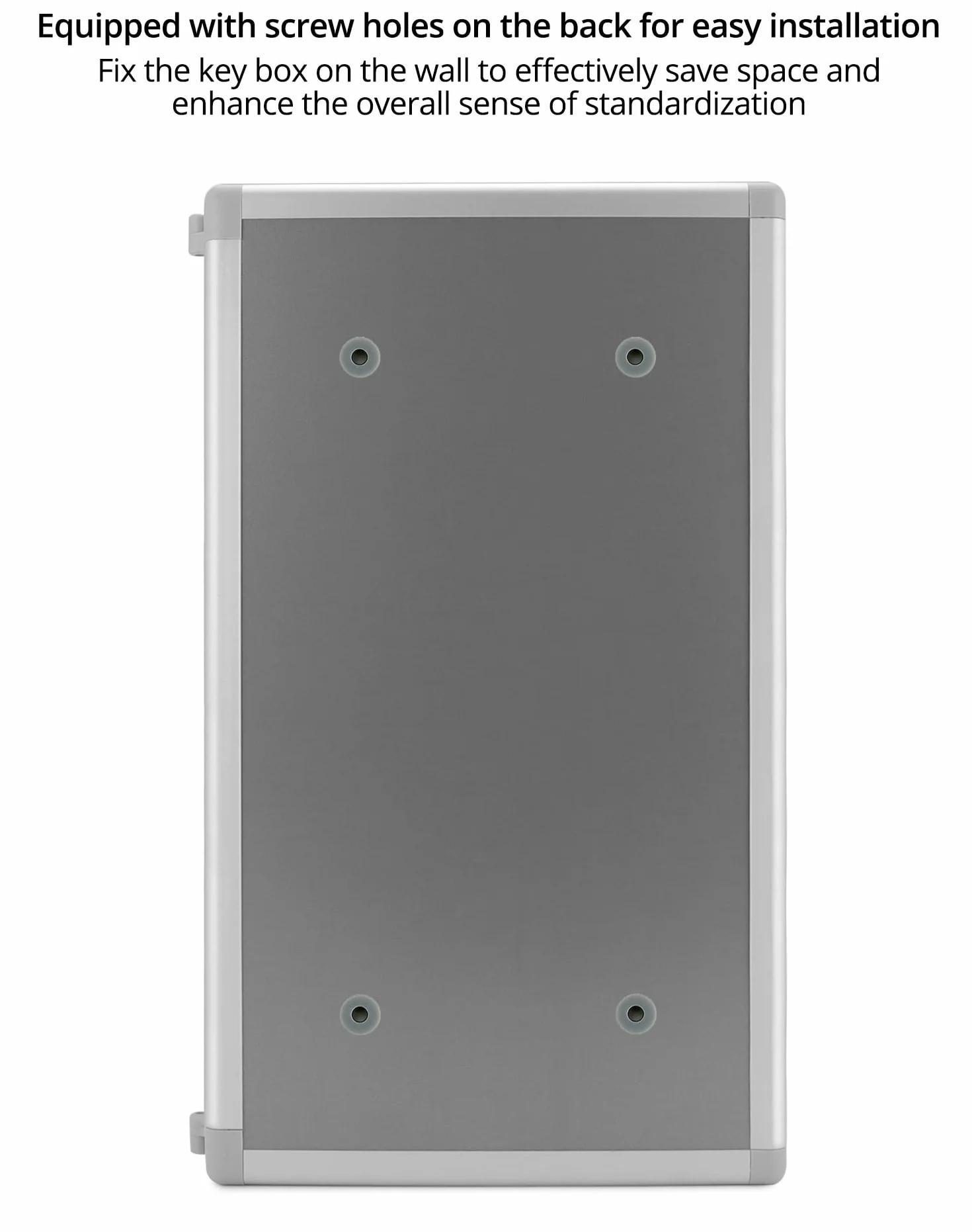 QWORK® cassetta portachiavi da parete, armadietto chiave con 48 ganci, grigio chiaro, 264 * 60 * 435mm