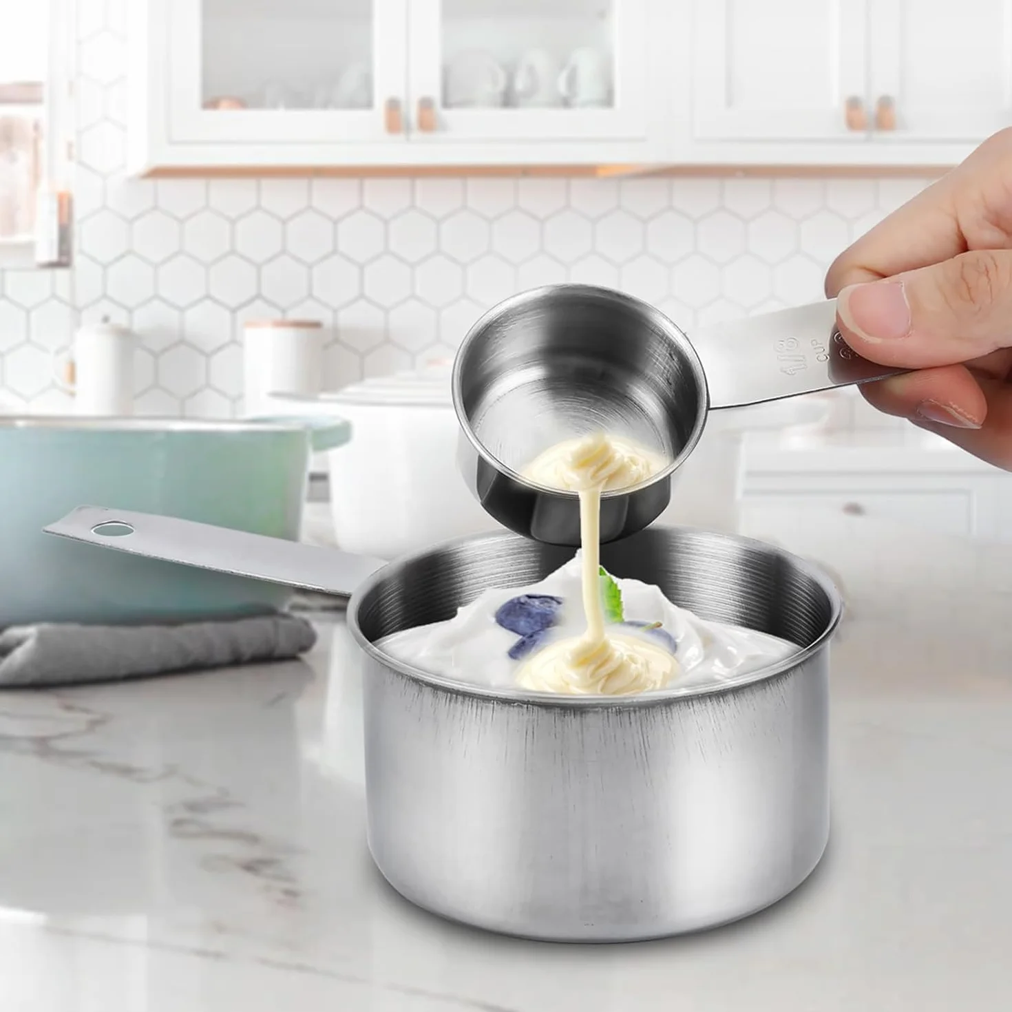 11pz Cucchiai Dosatori Misurini Cucina in Acciaio Inox 304 HAUSPROFI - Cucchiai Graduati Measuring Spoons Cucchiaio Dosatore per Dolci Ingredienti Cottura