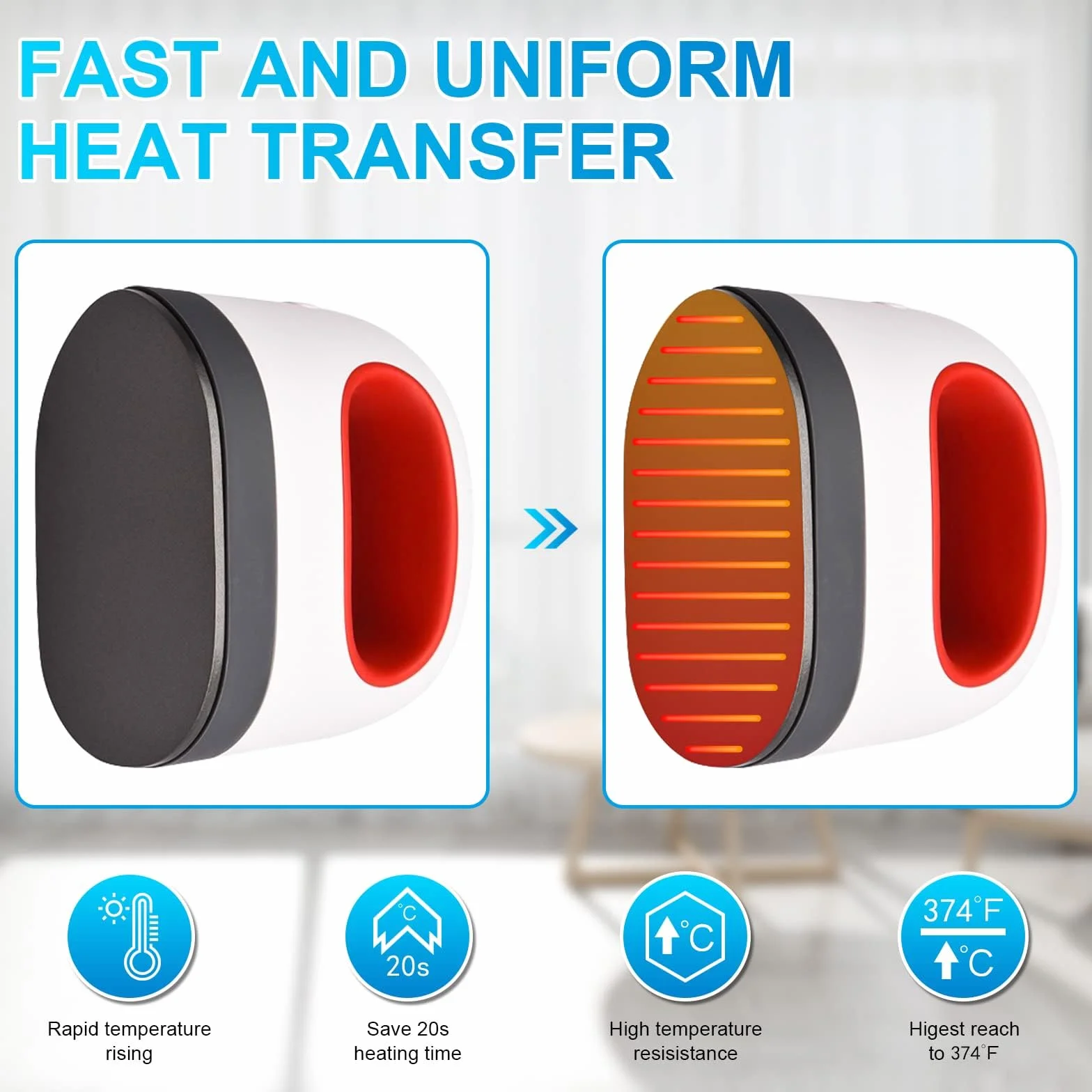 Pressa a Caldo Mini Termopressa per Tessuti Stampa su Magliette, Vestiti, Borse