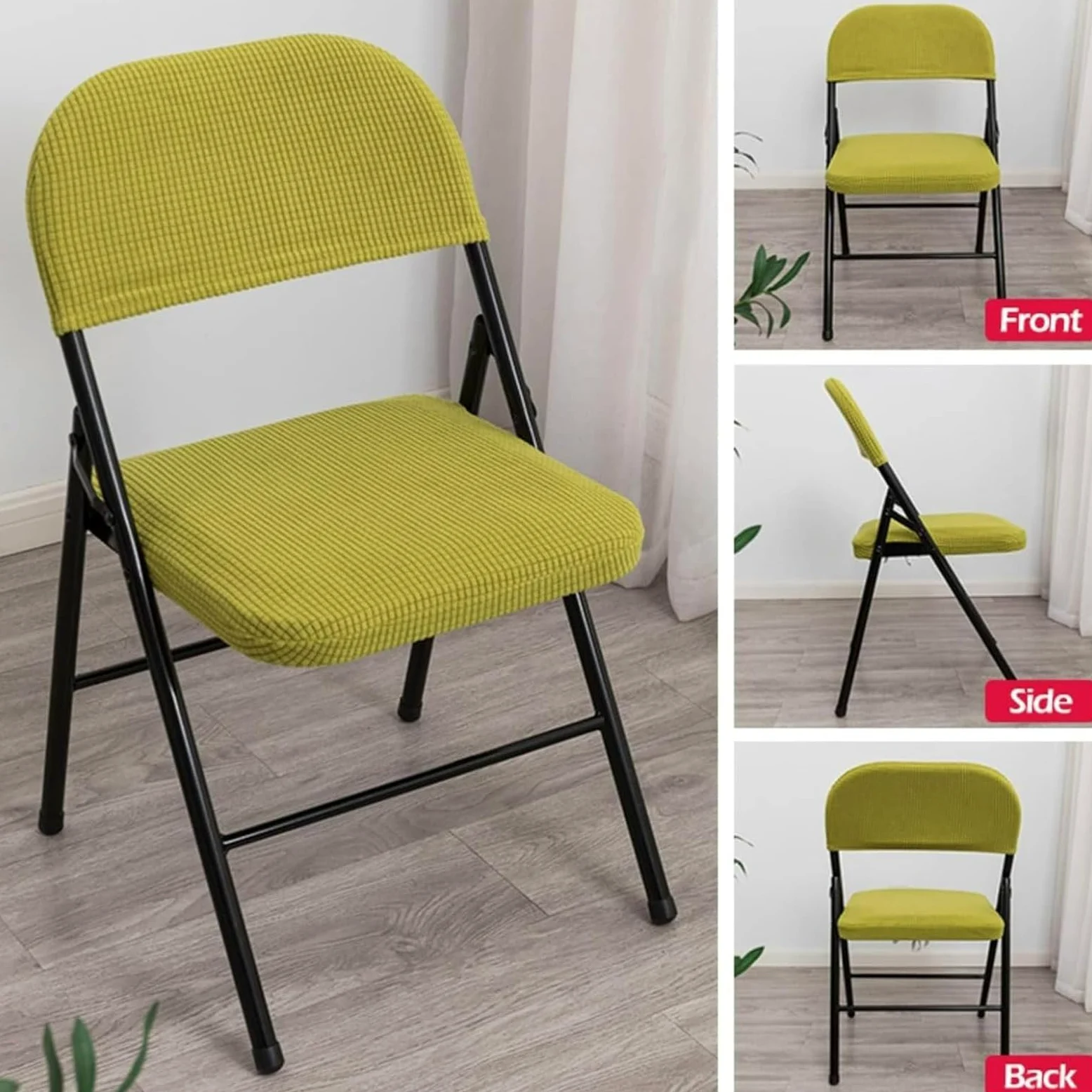 Coprisedia elastici, lavabili e pieghevoli, per sala da pranzo, cucina, ufficio, riunioni, ricevimenti, parbanchetto, confezione da 4