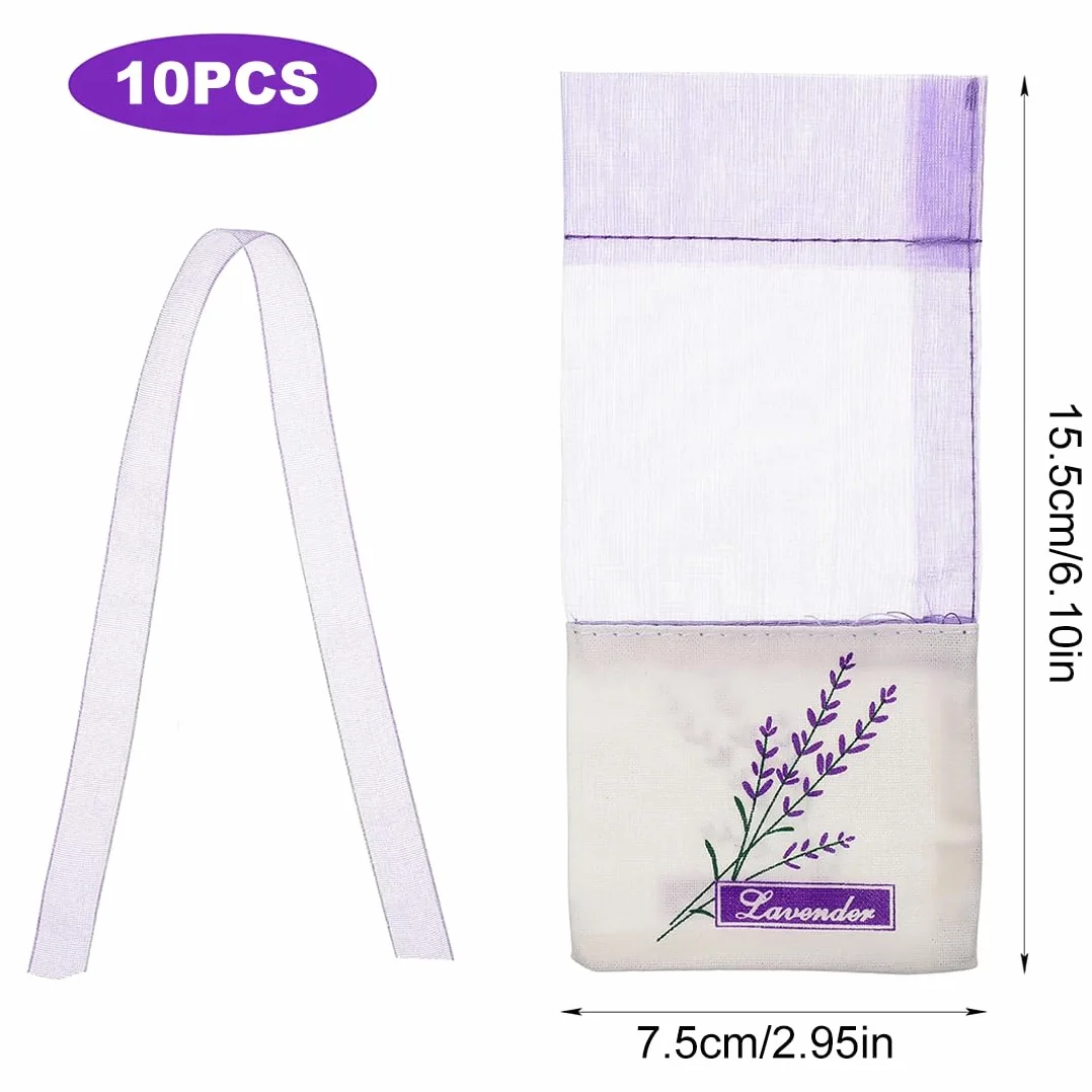 10 Sacchetti di Organza Profumati per Lavanda e Spezie