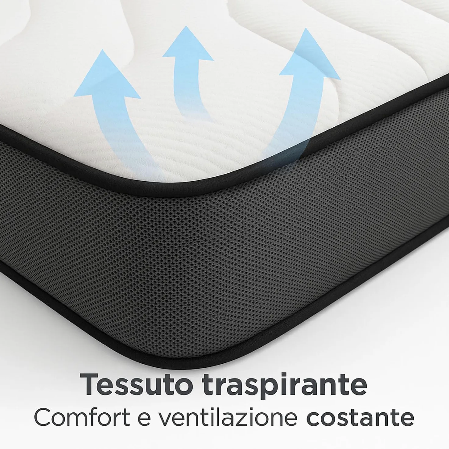Leonardo Materasso Memory 80x190 Singolo Modello Ilaria Ortopedico - Alto 20 CM - Anallergico Antiacaro - Alleviamento Punti di Pressione - singolo