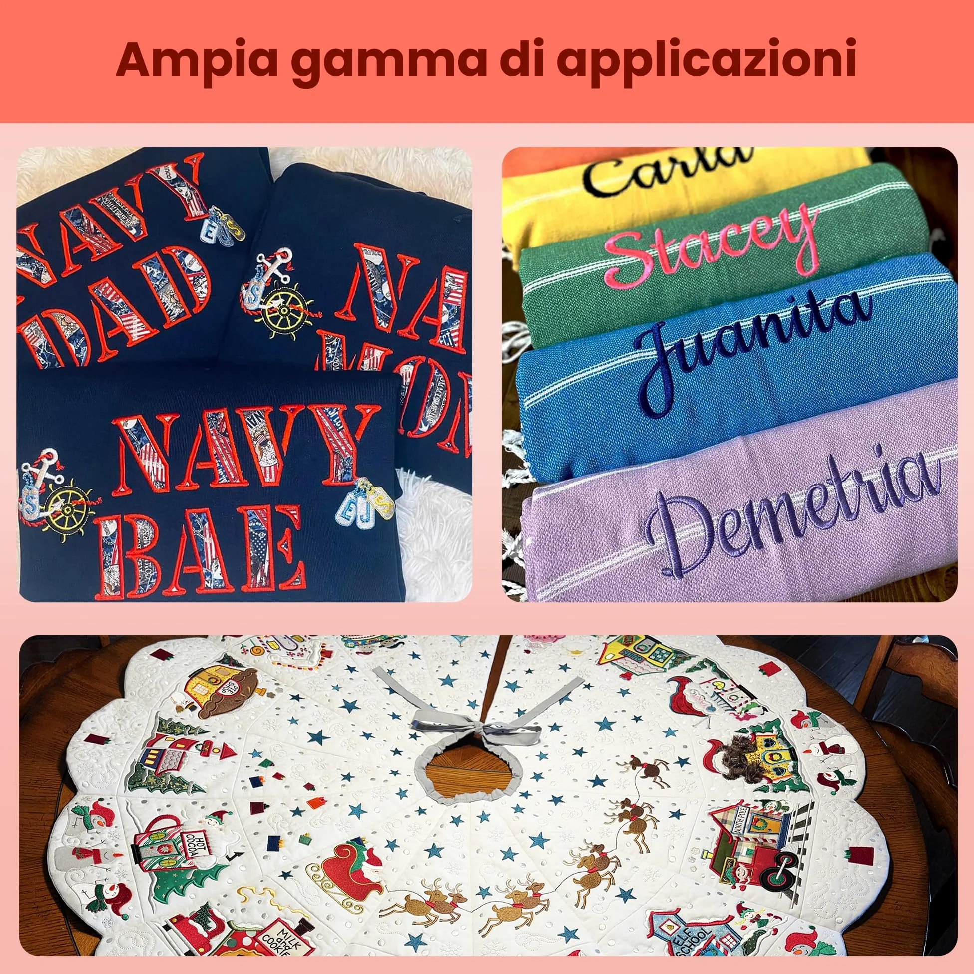 PooLin EOC06 - Macchina da ricamo, touch screen, ricamatrice digitale, lettere e motivi - Embroidery Machine - Personalizza magliette, polo, giacche, camicie, borse, asciugamani e altro ancora