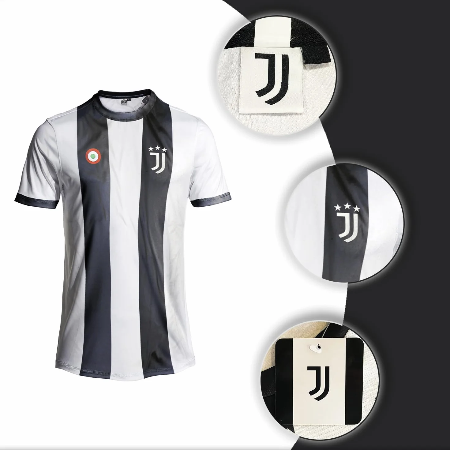 Maglia da Calcio Juventus 2024 2025. Maglia da Calcio Neutra. Replica Ufficiale.