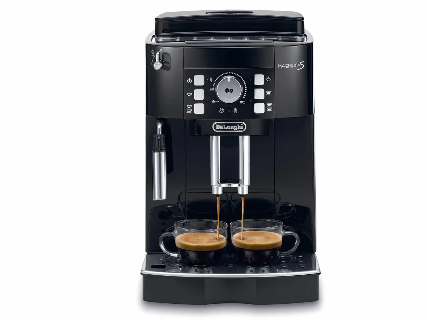 De'Longhi Perfetto Magnifica S ECAM21.110.B Macchina da Caffè Automatica Espresso Cappuccino, 1450 W, 1,8 lt, Nero