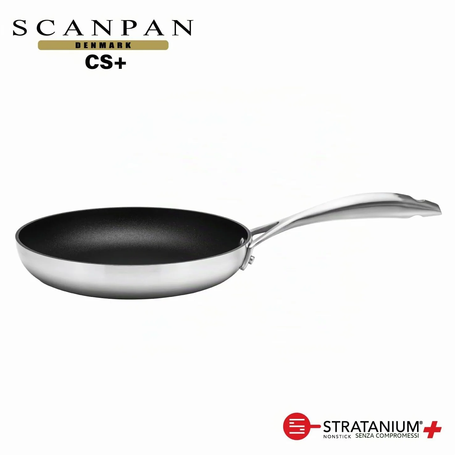 SCANPAN CS+ Padella a 5 strati, adatta a tutti i tipi di fornelli, padella multifunzione a induzione, rivestimento antiaderente Stratanium+, adatta al forno (20 cm)