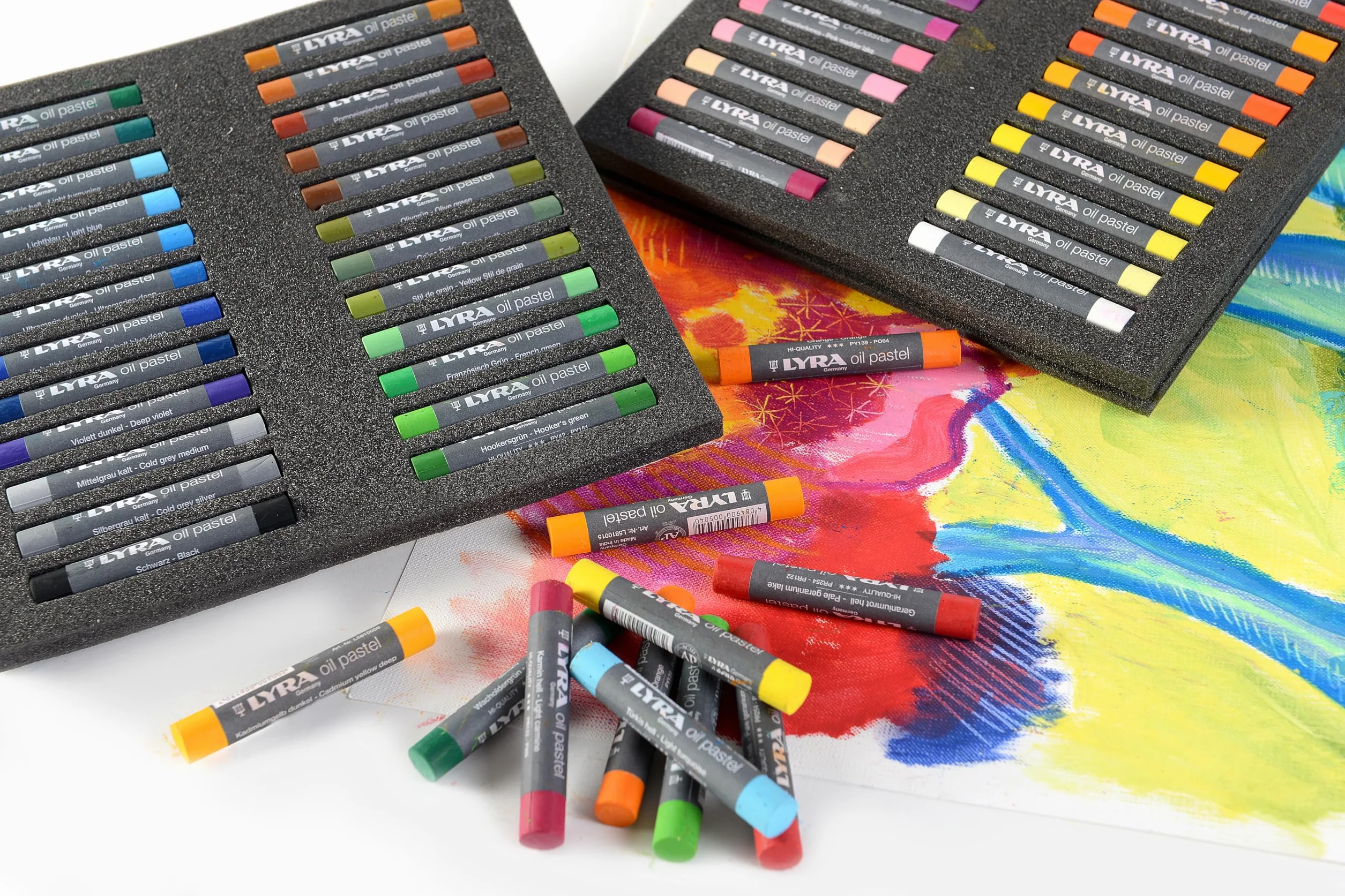 LYRA L5811480 - Pastelli a olio per artisti, rotondi, 11 mm, 48 colori assortiti