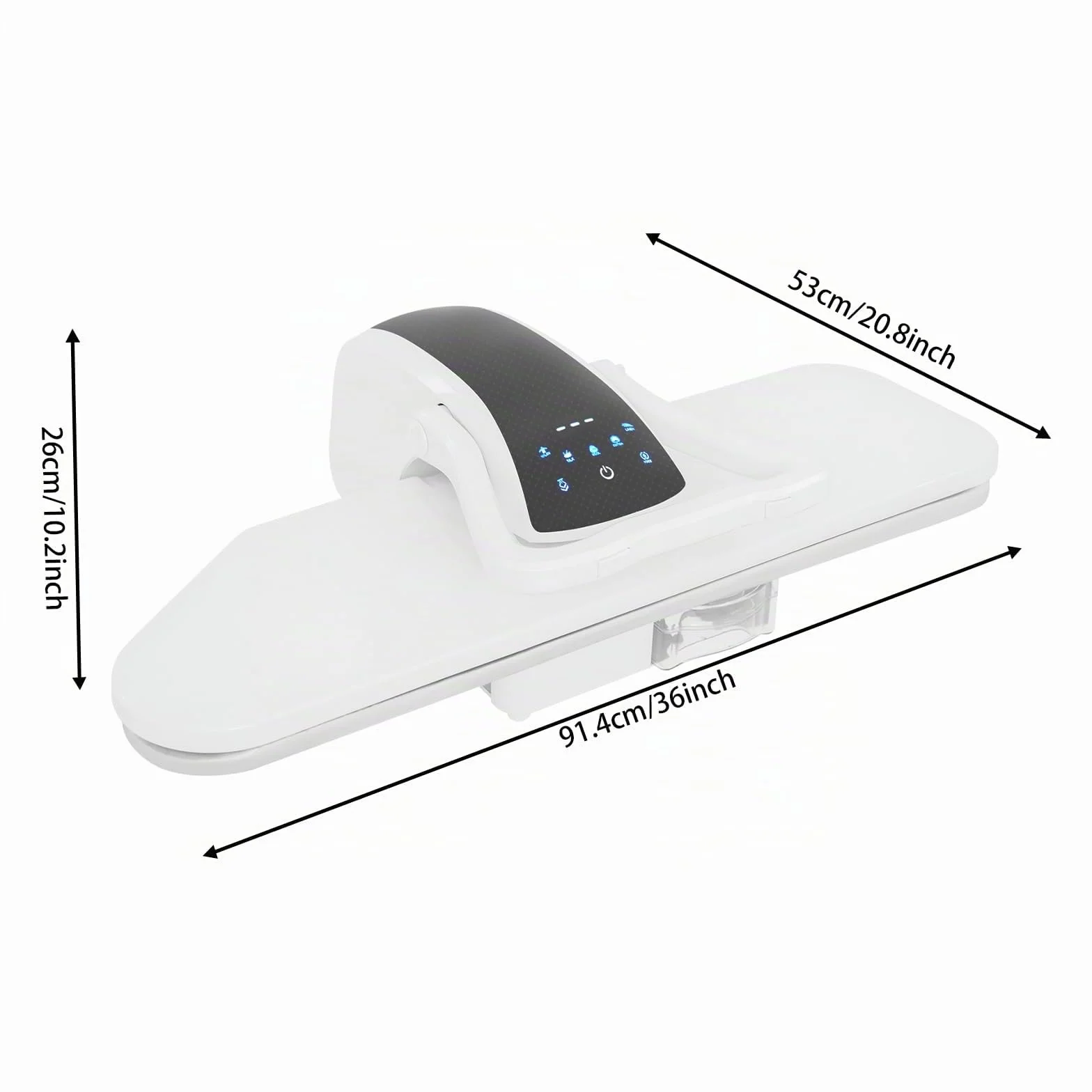 Pressa da stiro a vapore intelligente da 36 pollici, pressa da stiro professionale da 2200W con regolazione della temperatura LCD touch, grande pressa da stiro a vapore per uso domestico e negozi di