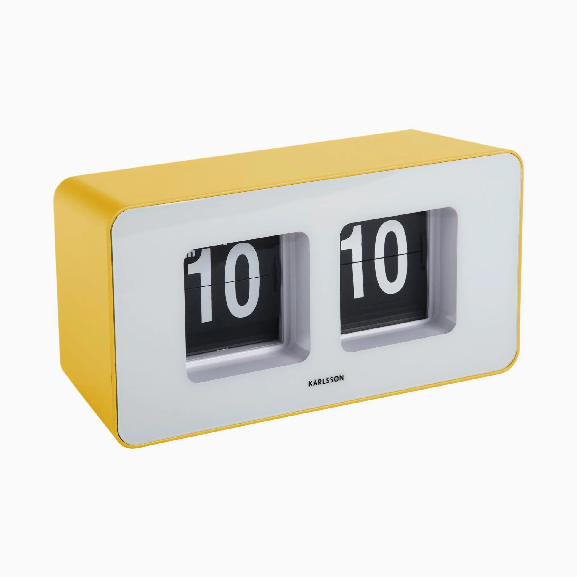 Karlsson Wall/Table Clock Funky Flip Flip Giallo brillante