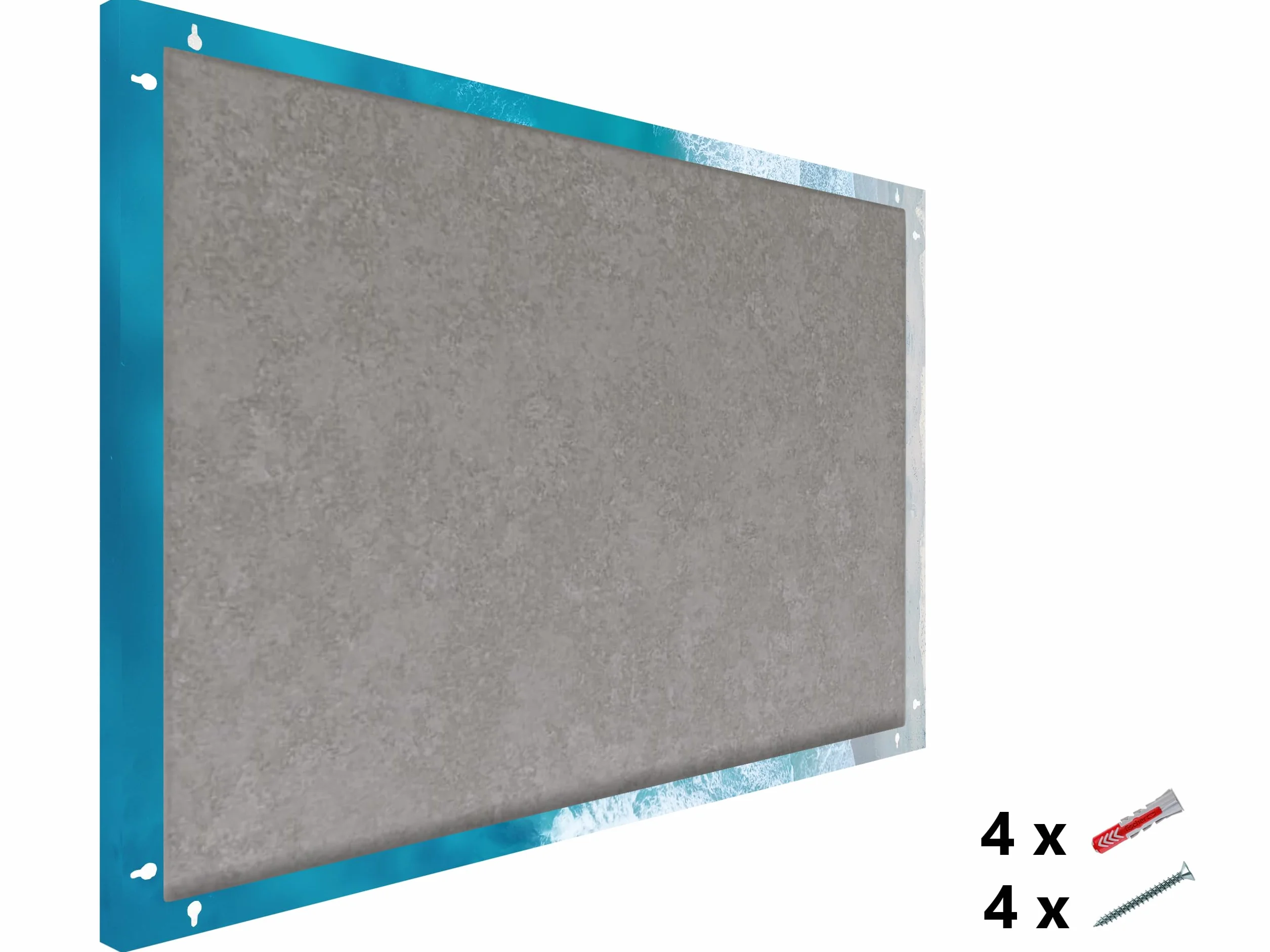 Lavagna Magnetica Senza Cornice - Elegante Bacheca in Metallo con Superficie Cancellabile 60x40cm