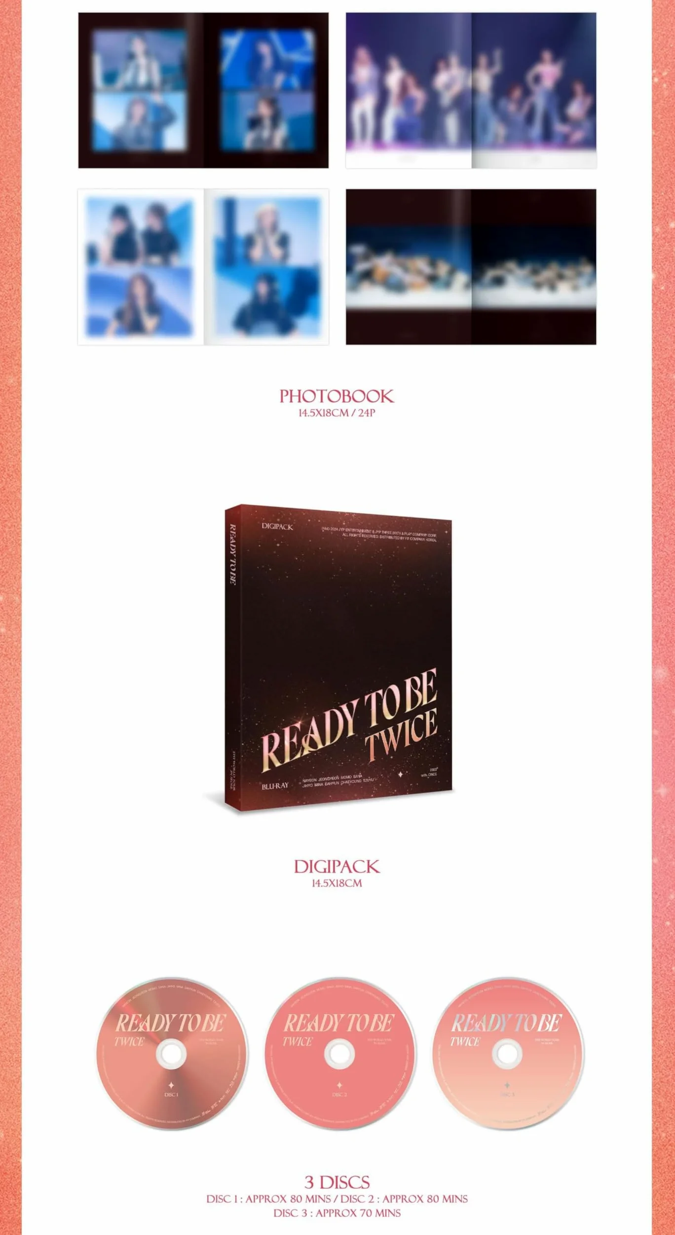 TWICE Album - TWICE 5TH WORLD TOUR [READY TO BE] IN SEOUL Blu-Ray ver.+Pre Order Benefits+BolsVos Exclusive K-POP Giveaways Package