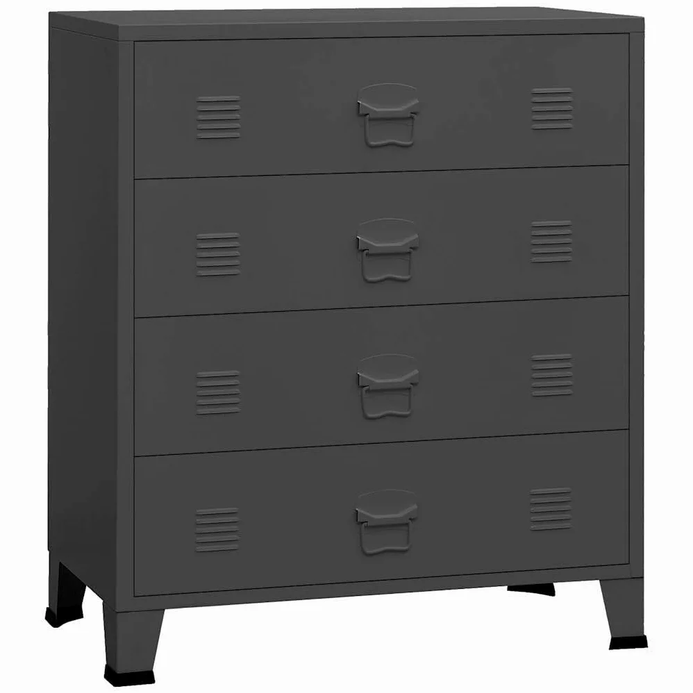 vidaXL Cassettiera Industriale Antracite 78x40x93 cm in Metallo