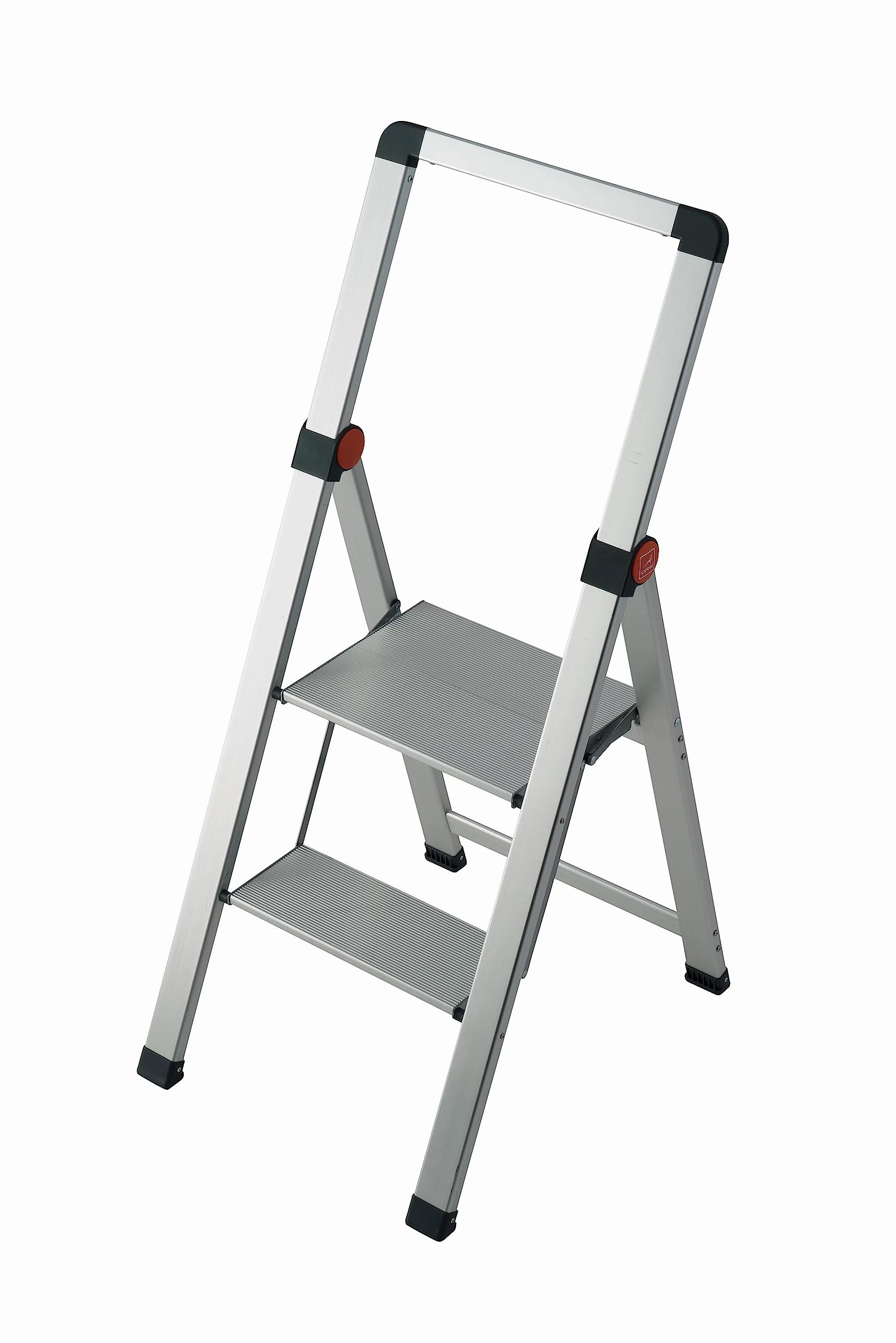 GIERRE Sgabello con parapetto alto in alluminio SLIMSTEP 2 gradini