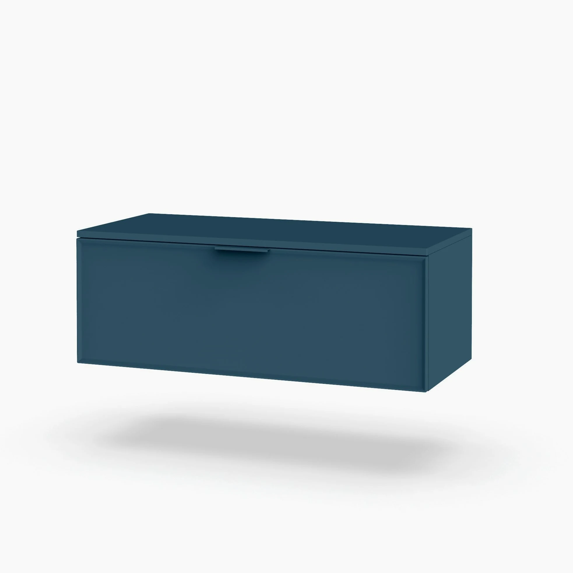 AQA DESIGN accessori casa base con top 1 cestone, frontale in MDF, finitura rovere rio, top di copertura, nr1 cassetto con scorrimento e chiusura - Rovere - 100x45x37 cm
