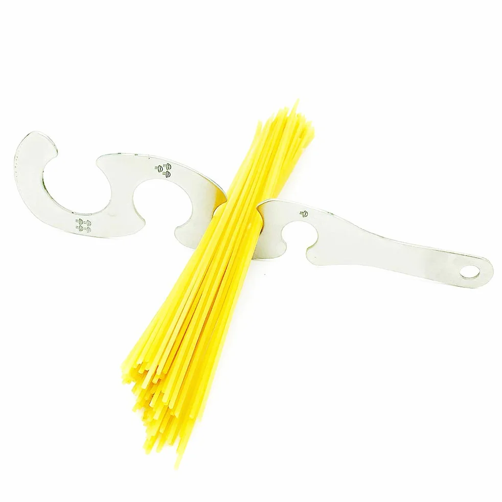 Strumento per la Misurazione degli Spaghetti in Acciaio Inossidabile a 4 Fori per Misuratore per Righello per Spaghetti Gadget per la Pasta, Strumento per la Misurazione Rapida