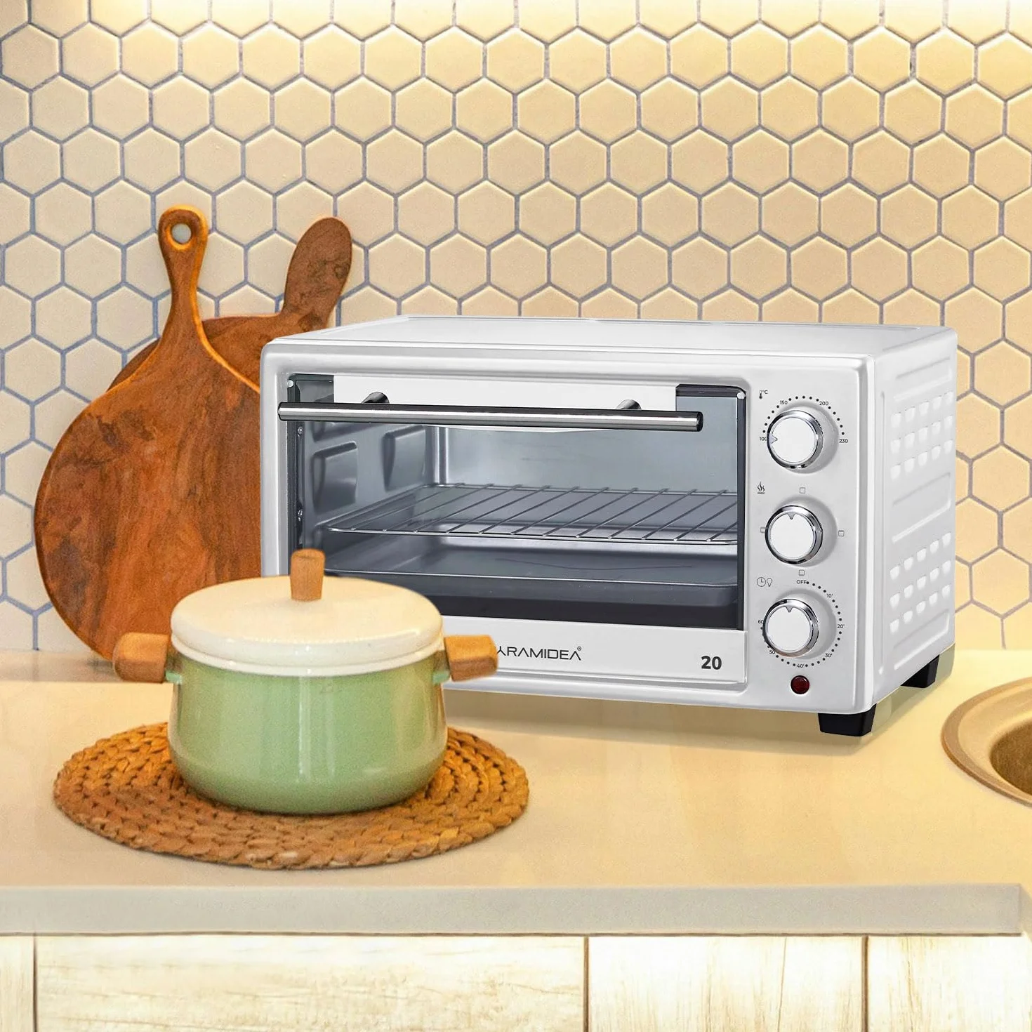 PYRAMIDEA Forno Elettrico 20 L Bianco FO2008W