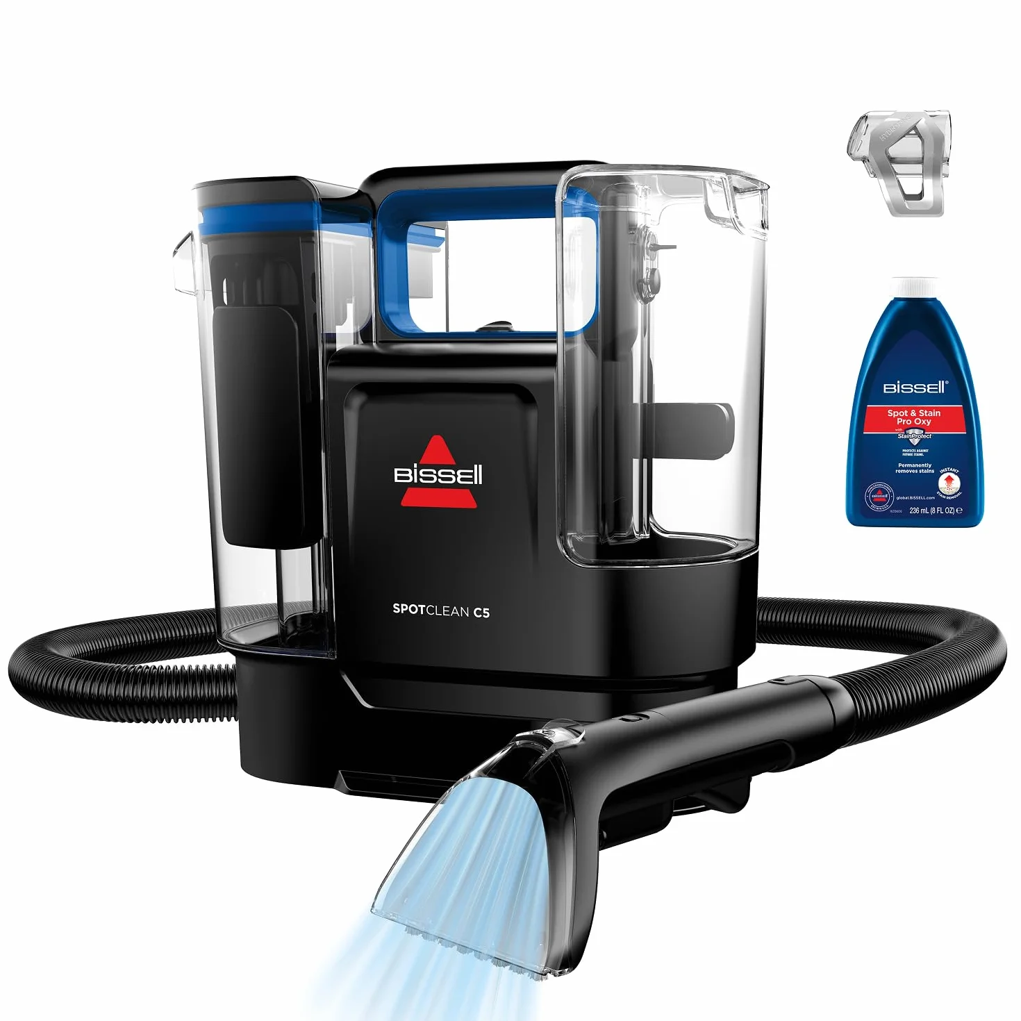 BISSELL SpotClean C5, Lavatappeti, Pulitore Macchie con Sistema Triple Action, Lava Tappezzeria per Tappeti, Auto, Divani, Moquette, Materassi e Altro, Lavatappezzeria, Potente Motore da 400W, 3861N