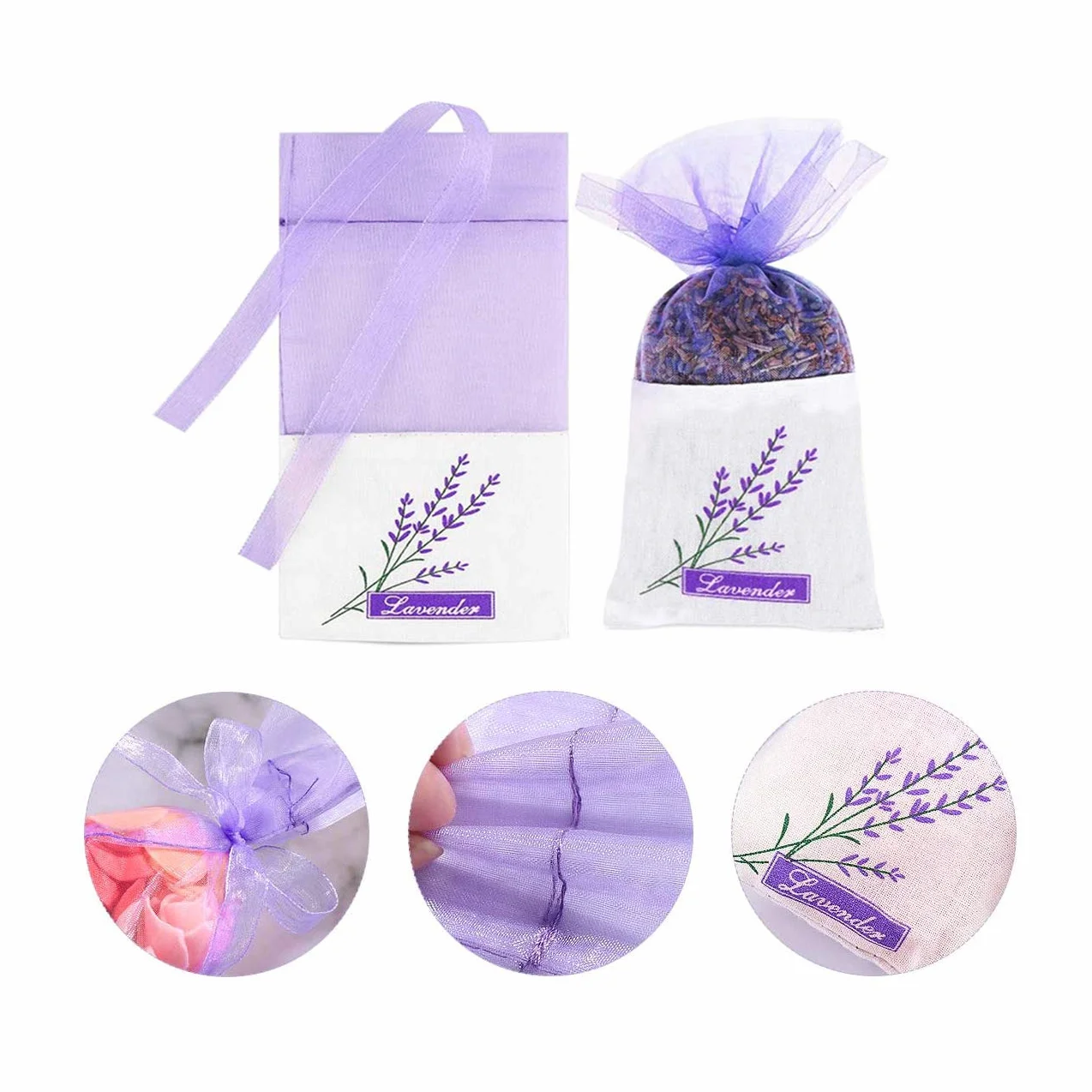30 Pezzi Sacchetto di Lavanda,Lavanda Bustina Sacchetto Borsa a Bustina Lavanda