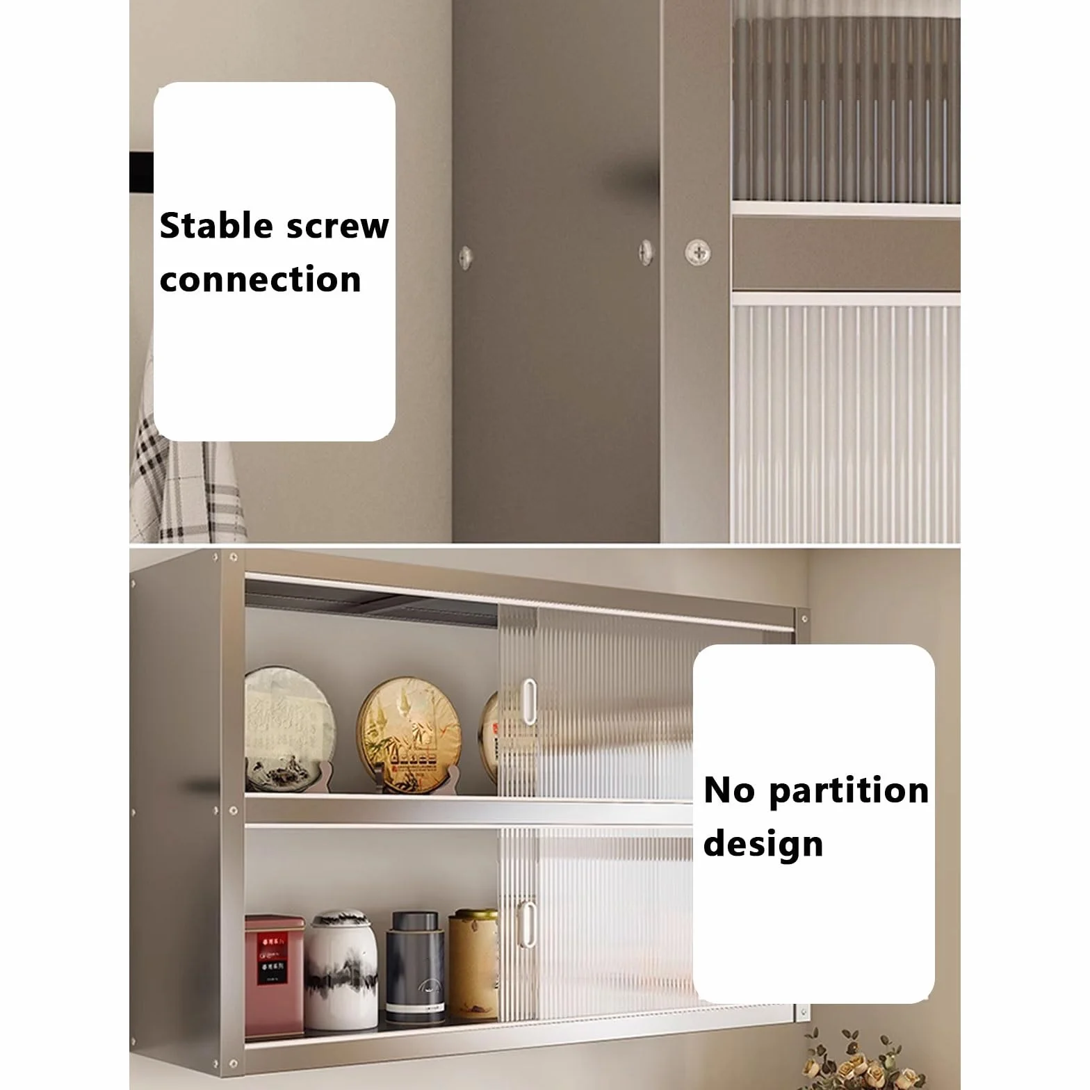 Pensili Cucina Vetrinetta Espositiva Da Parete Capacità Di Carico Di 25 Kg for Singolo Strato Realizzato in Acciaio Inossidabile Dotato Di Ante Scorrevoli Trasparenti Pensile Bagno(70 * 30 * 70cm)