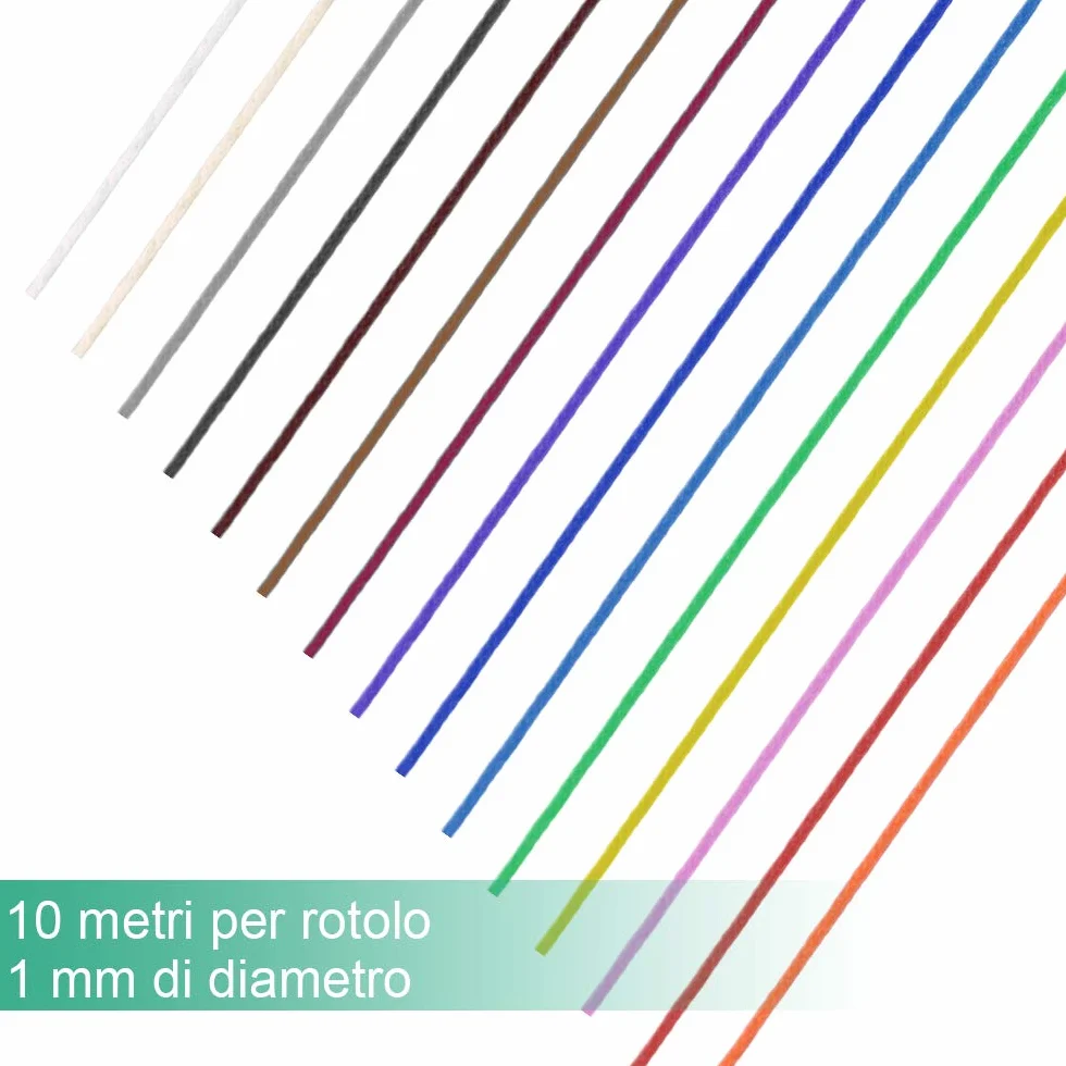 Filo di Cotone Cerato Ø 1 mm 10 m per Creazione Gioielli Fai da Te