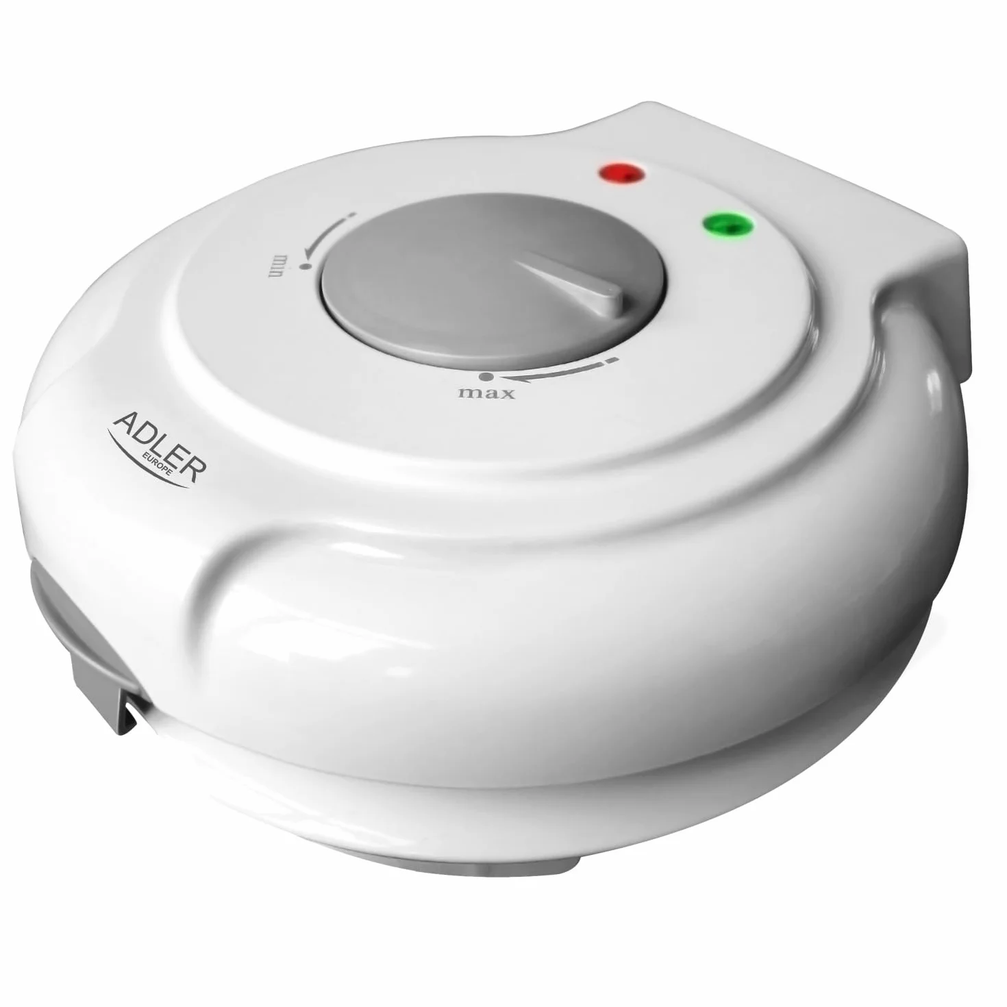 ADLER Macchina per cialde, Diametro 18 cm Piastre Antiaderenti, Regolatore di Temperatura, Coni per Gelato, Wafer Maker Bianco, 1500 W