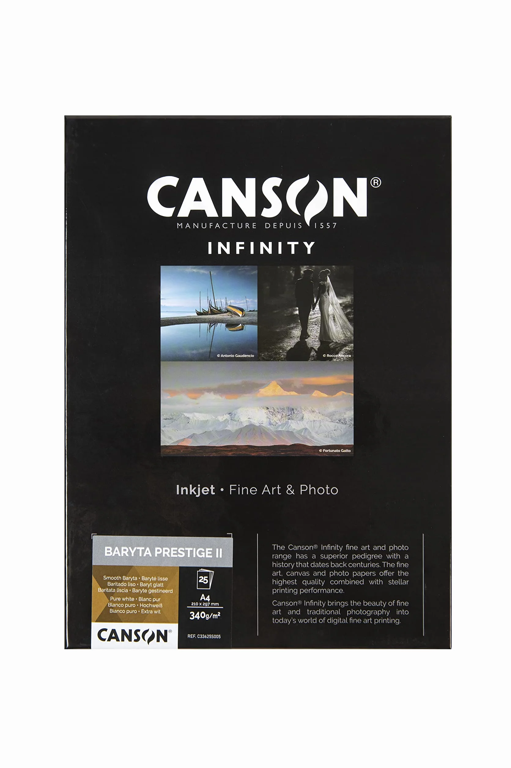 Canson Infinity Baryta Prestige II A4 25 arkuszy 340 g/m²