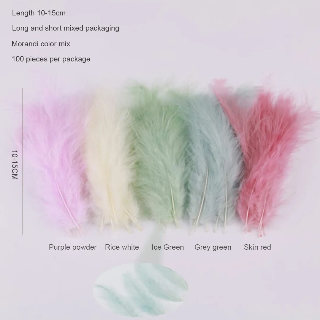 XPEX 100 Pezzi Piume Decorative Rainbow, Boa Colorata per Fai Da Te, Artigianato