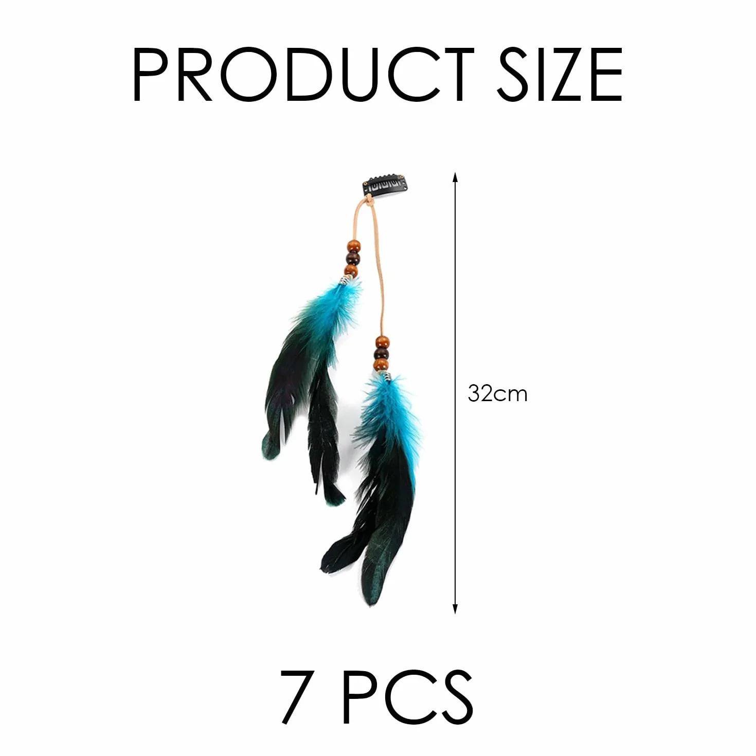 Accessori Per Capelli Piuma Retrò Boho Creativi 7 Pezzi