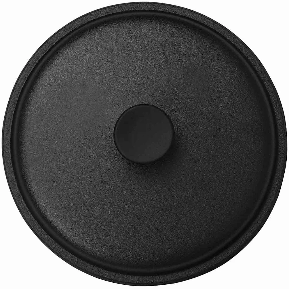 Pentola in ghisa con diametro di 26,5 cm, con manico e coperchio, capacità di 5 l, adatta per fornelli a induzione, a gas, elettrici, in ceramica, ideale per cucinare in forno e sulla griglia