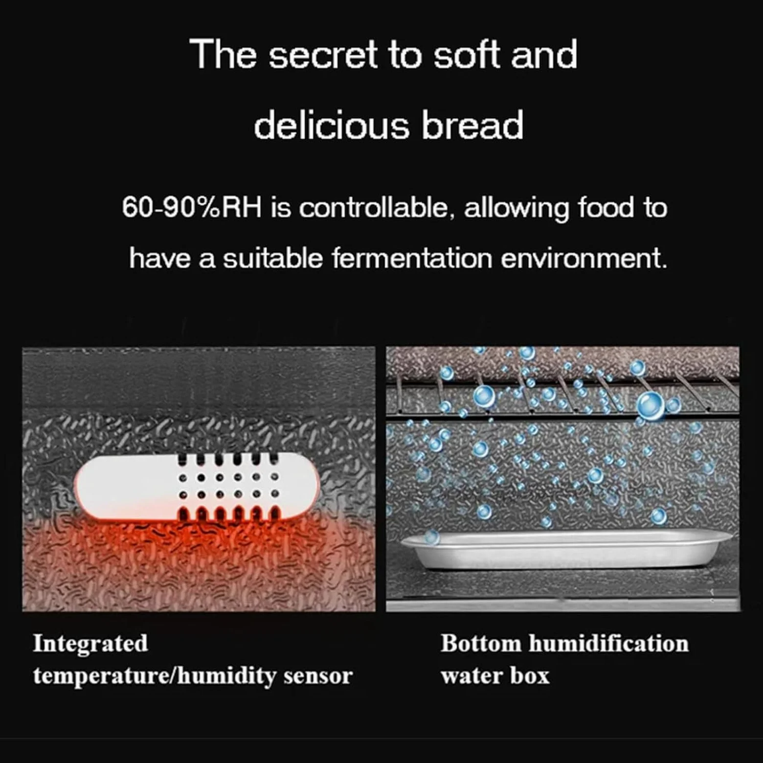 Scatola per Lievitazione del Pane 40 L 260W | Lievitatore Elettrico con Controllo umidità | per Lievito Madre, Pizza & Yogurt | Temperatura Regolabile 20-50℃ | Ideale per Casa